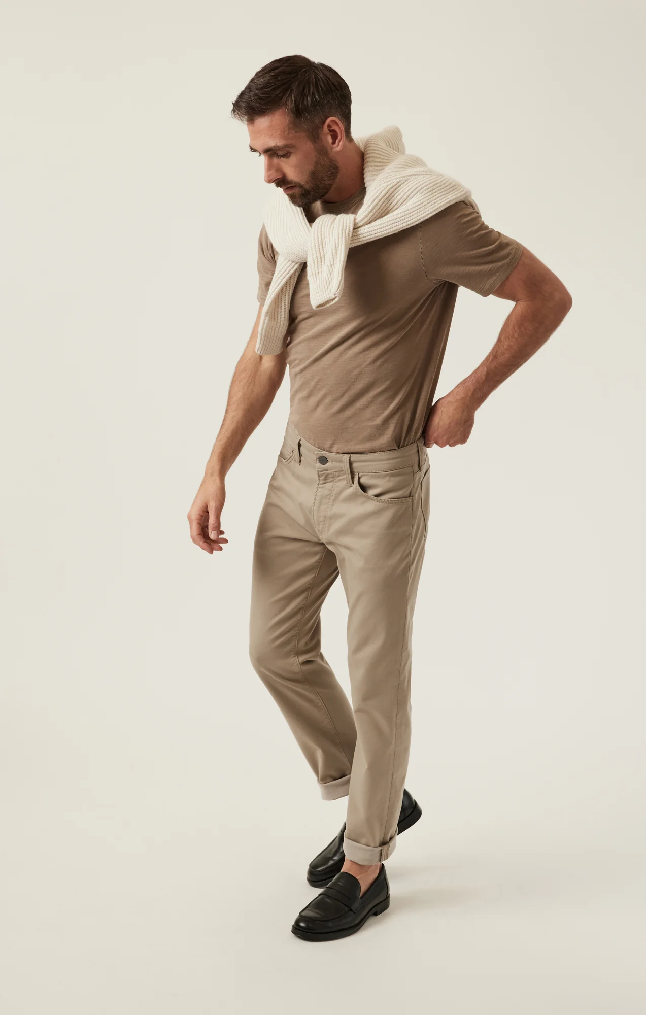 Charisma Relaxed Straight Pants in Sand Coolmax - Image 6