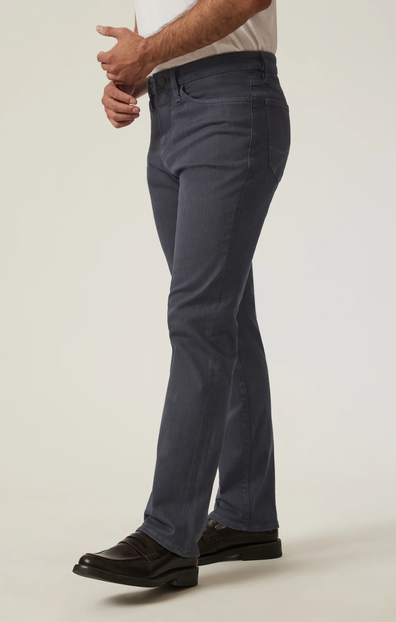 Charisma Relaxed Straight Pants in Slate Diagonal - Image 3