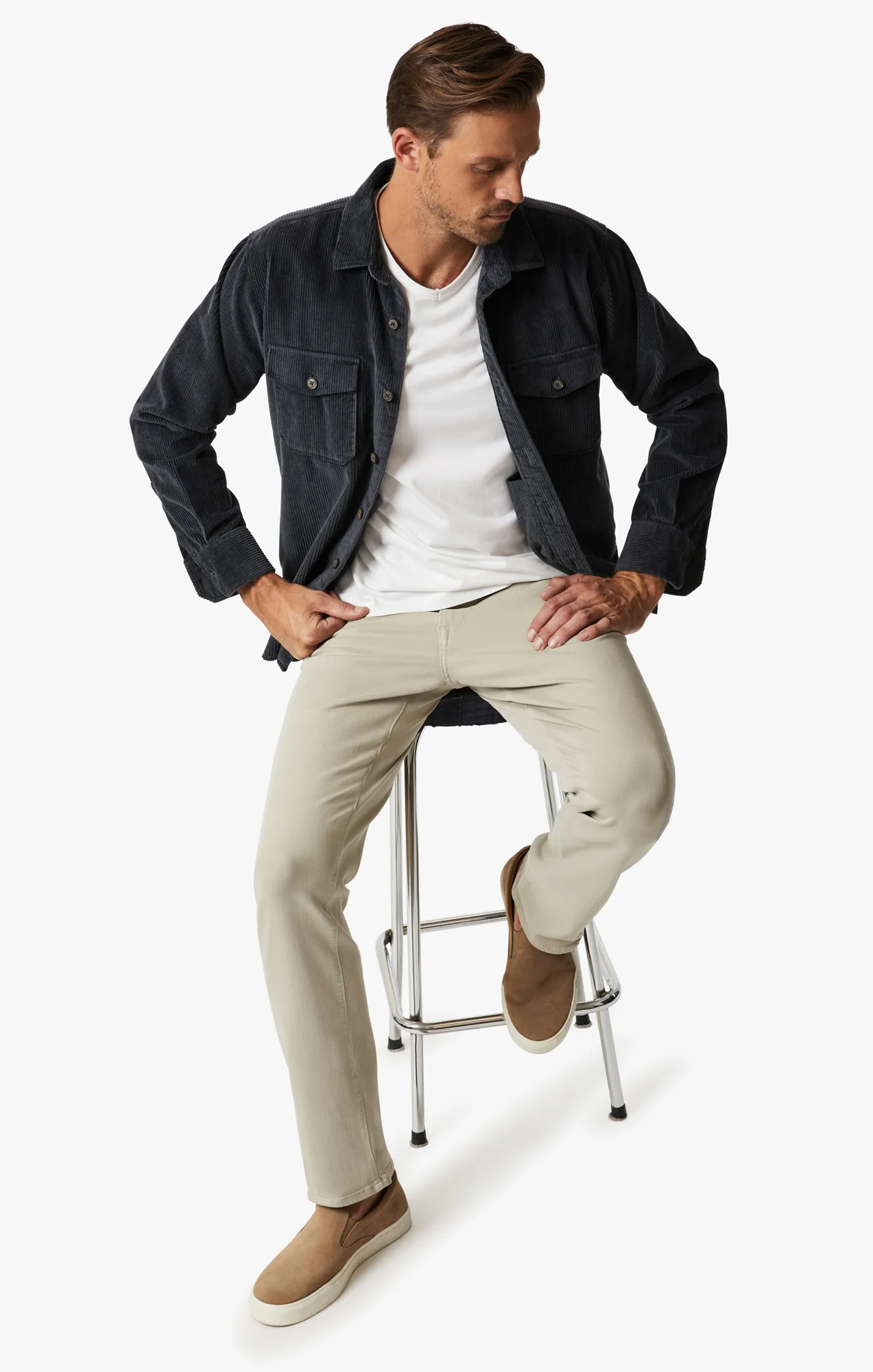 Charisma Relaxed Straight Pants In Stone Comfort - Image 6