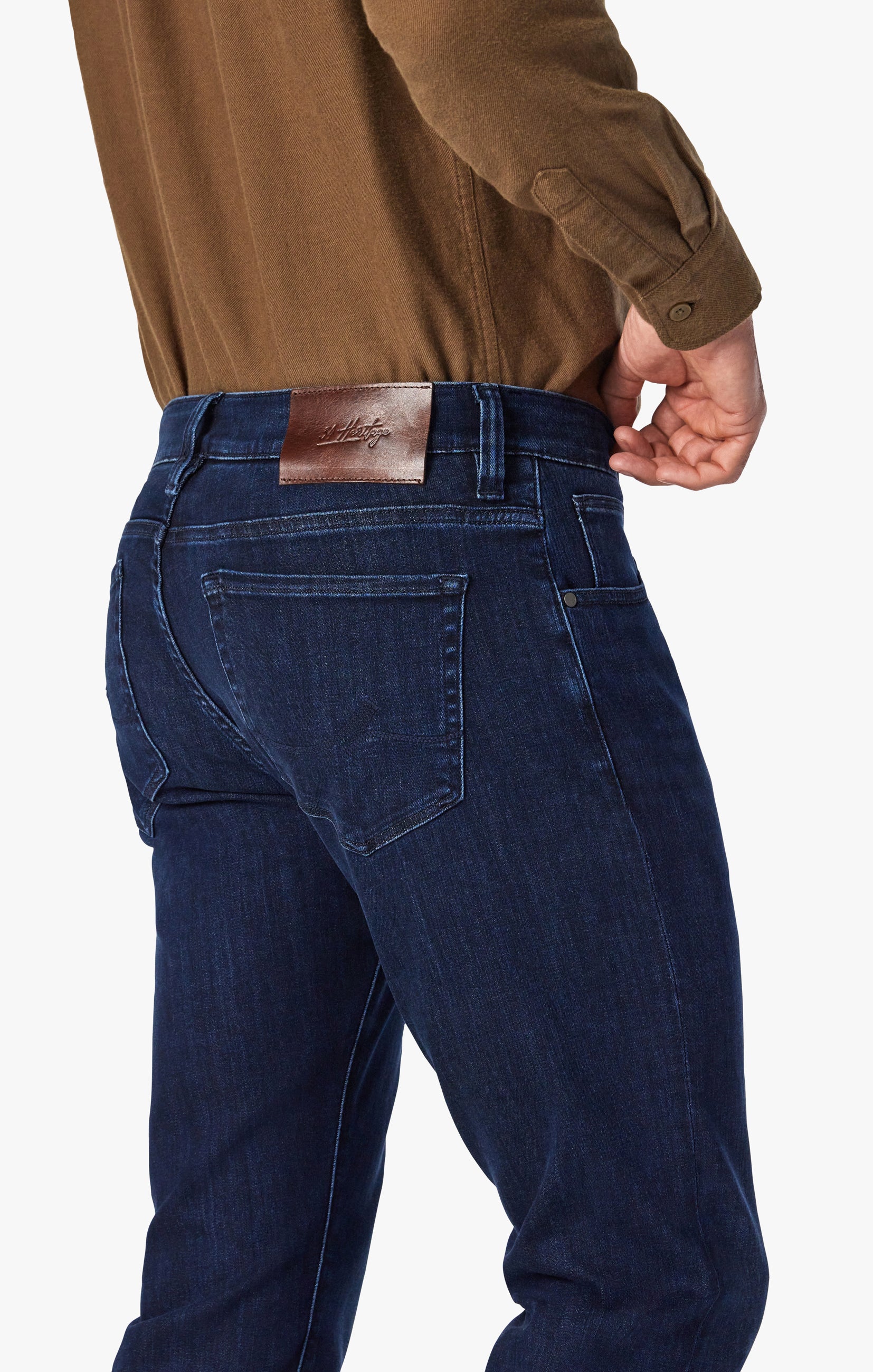 Cool Tapered Leg Jeans In Dark Midnight Brushed Urban - Image 4