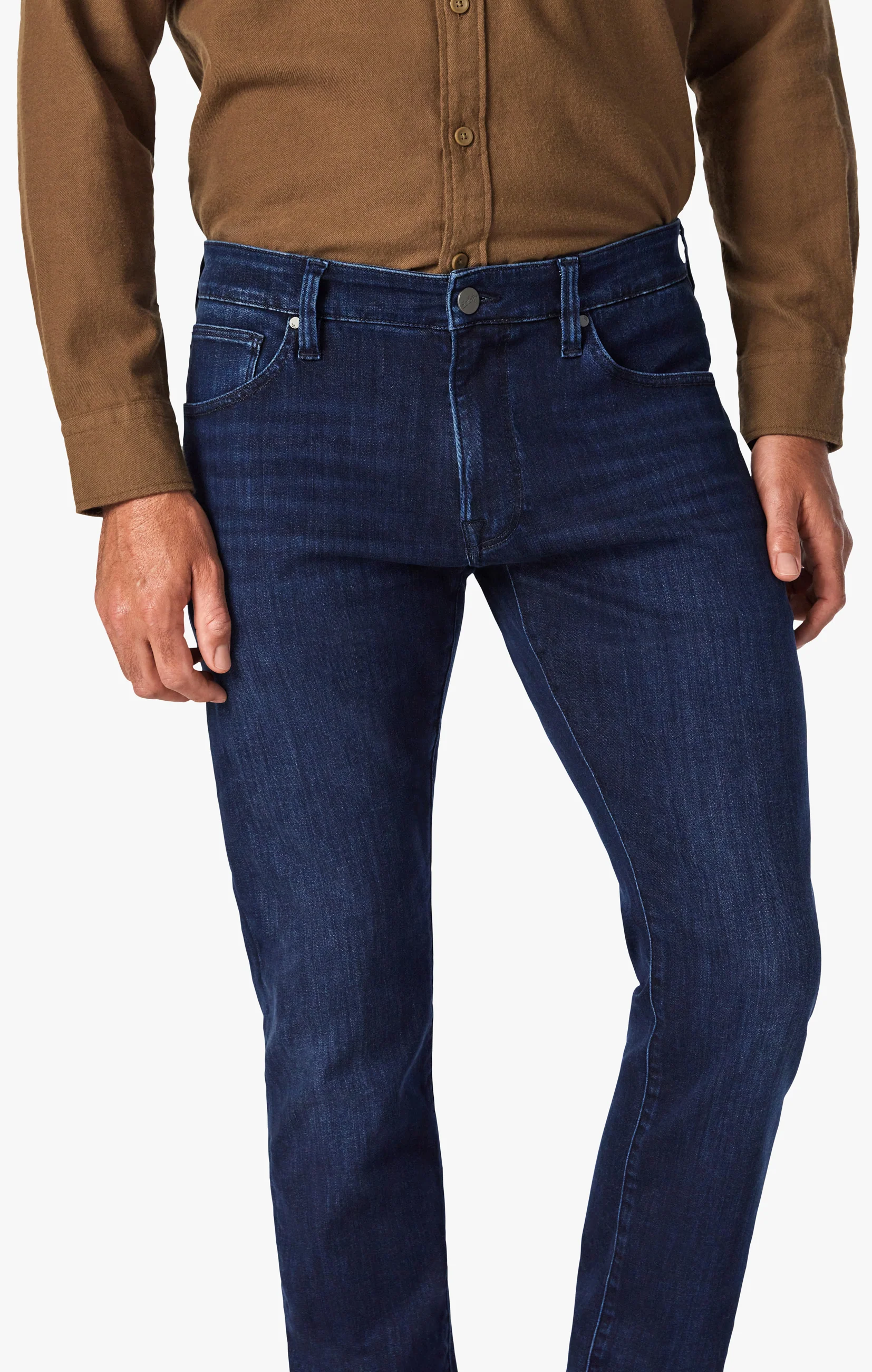 Cool Tapered Leg Jeans In Dark Midnight Brushed Urban - Image 5