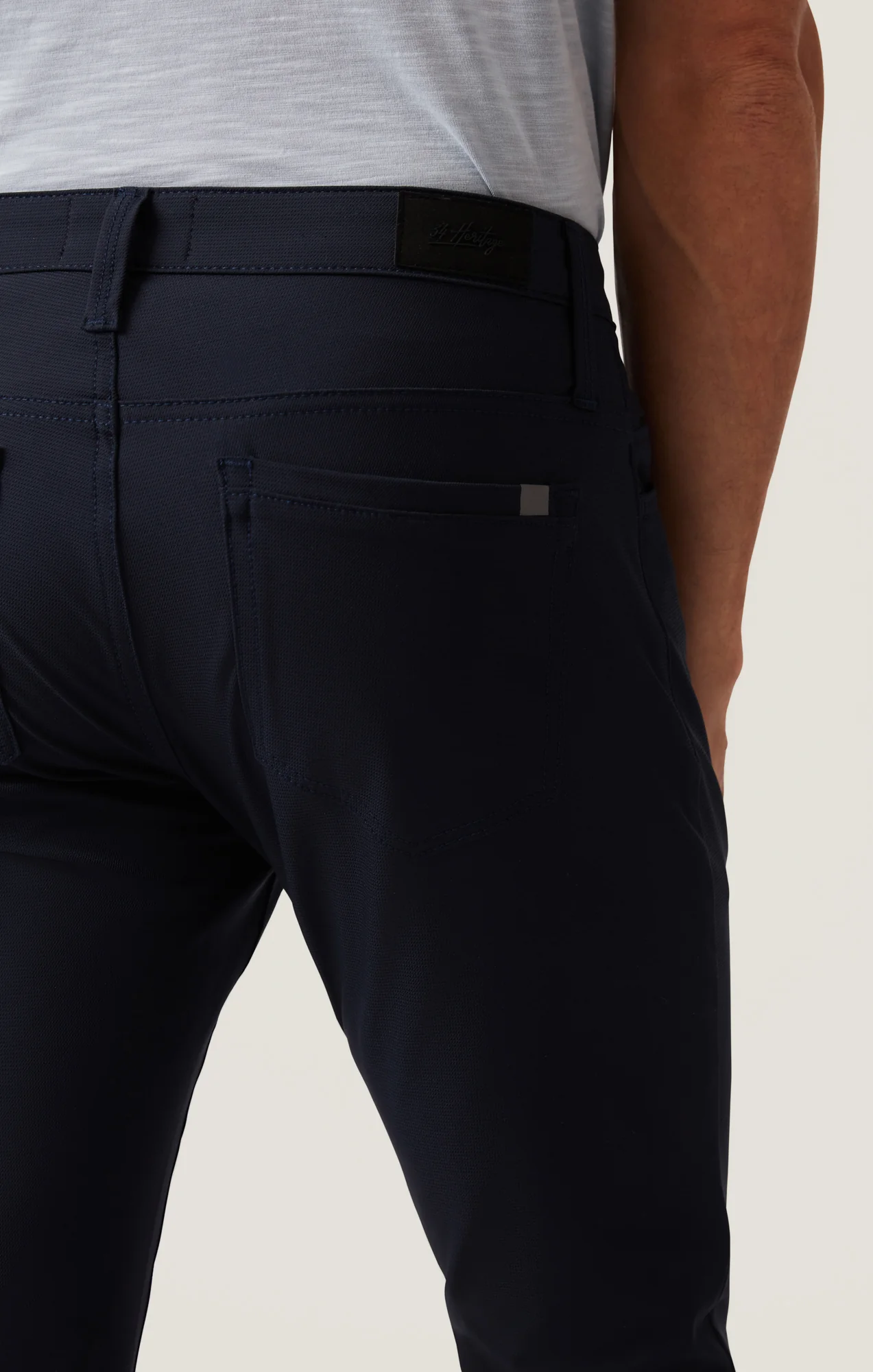 Cool Tapered Leg Pants in Navy Commuter Luxe - Image 3