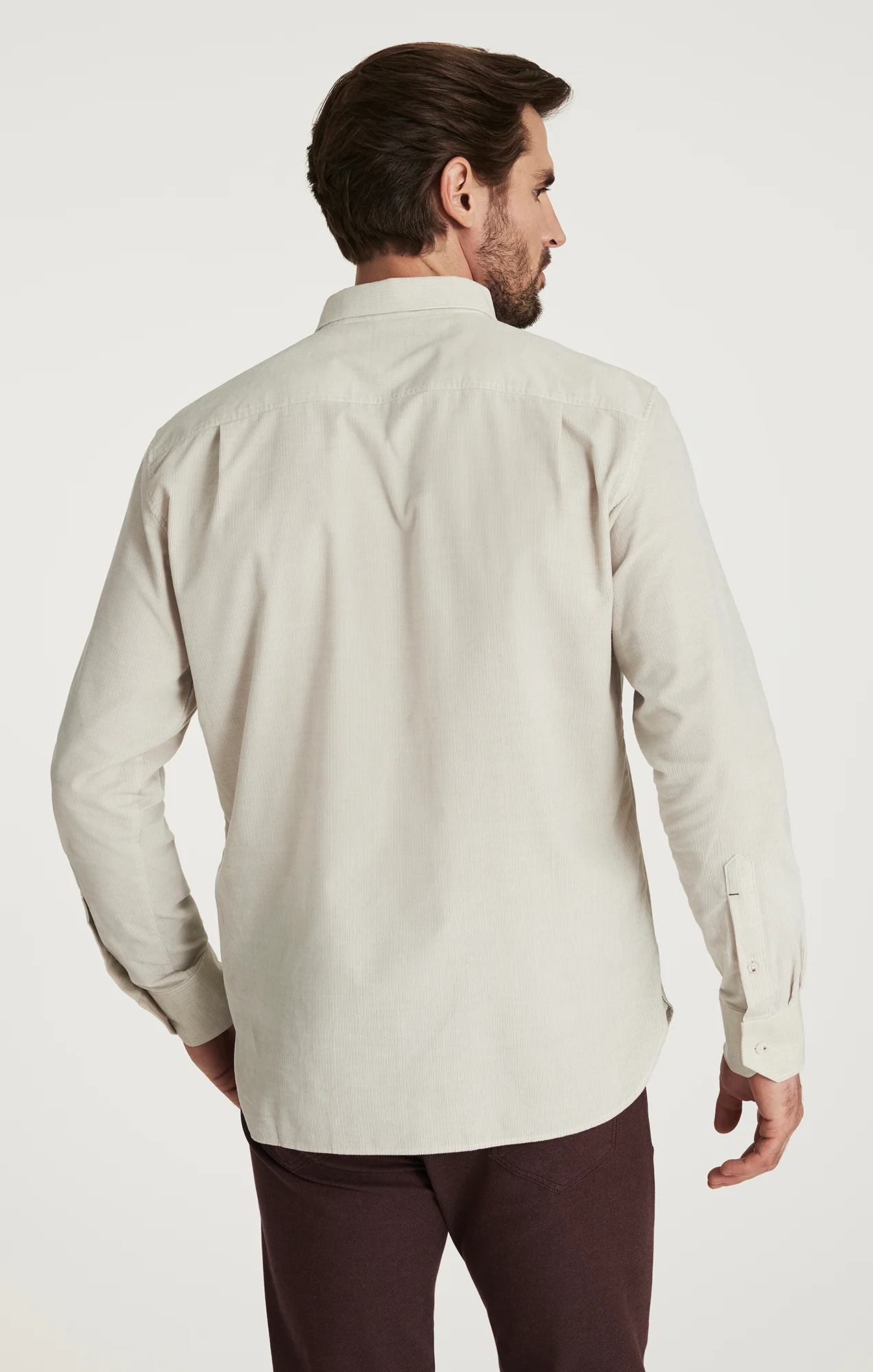 Corduroy Pocket Shirt in Beige - Image 5
