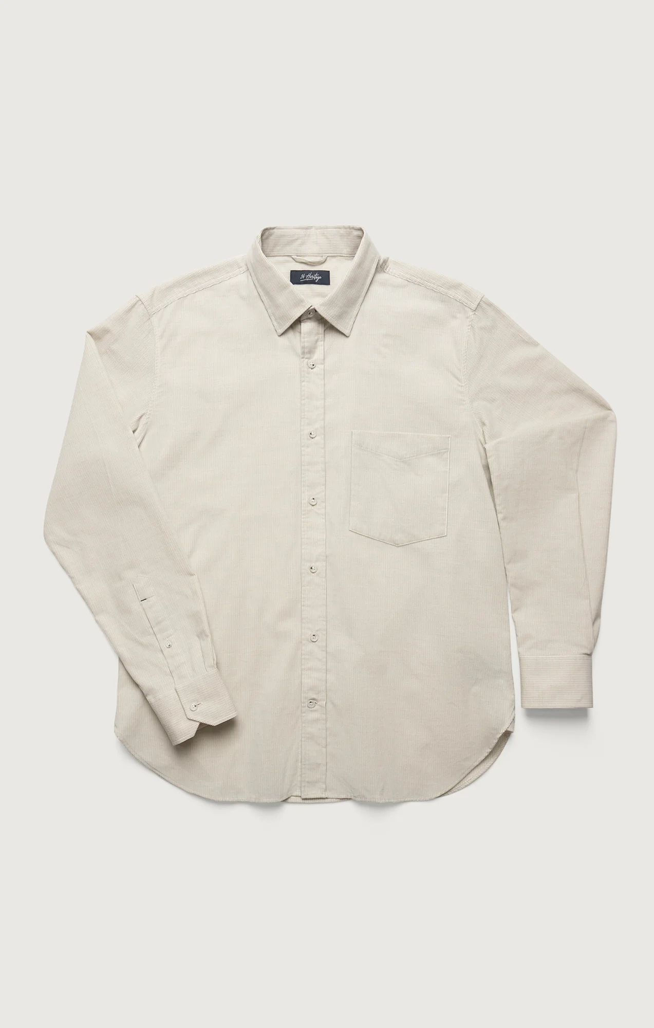 Corduroy Pocket Shirt in Beige - Image 6