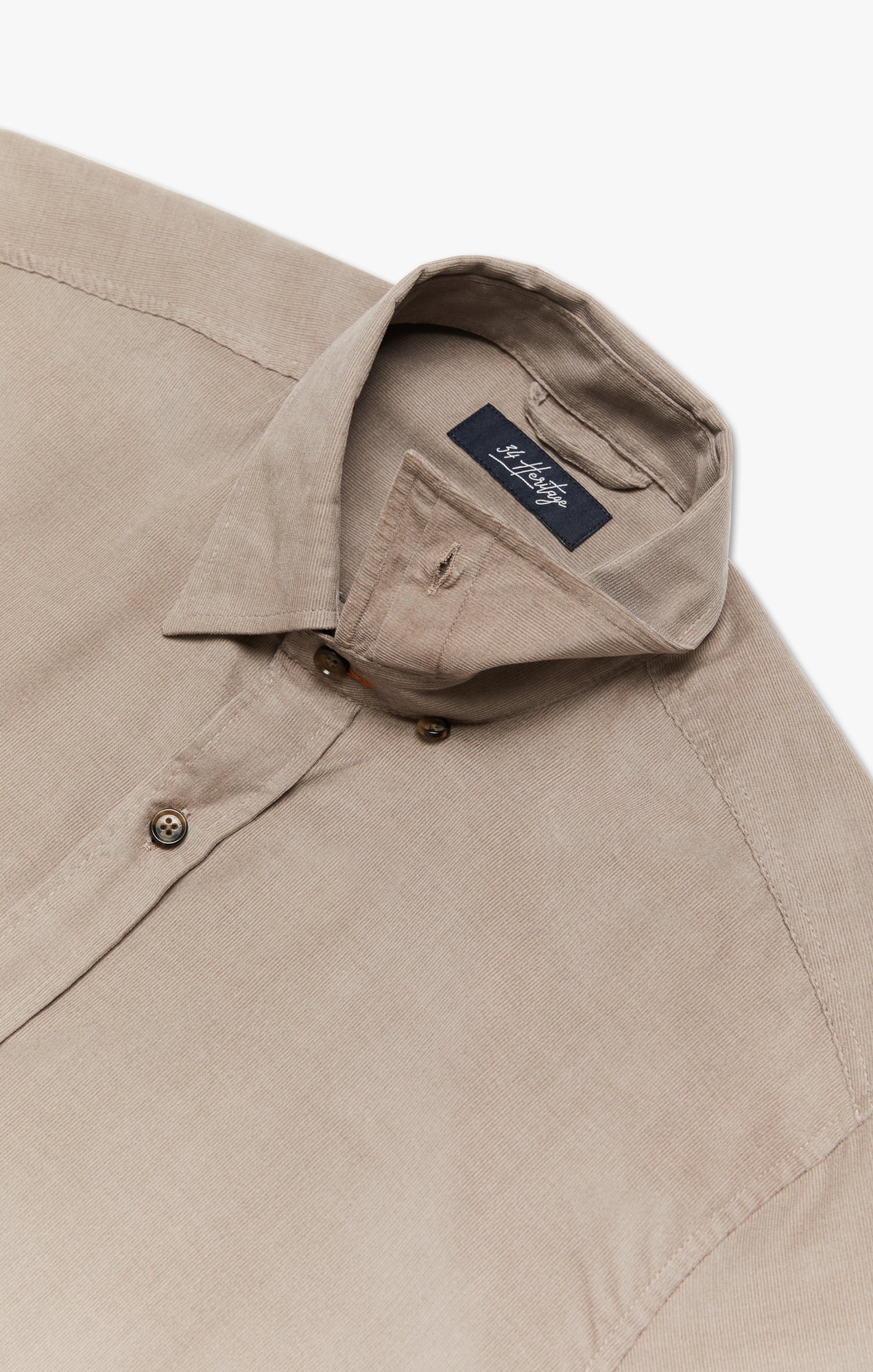 Corduroy Shirt In Beige - Image 11
