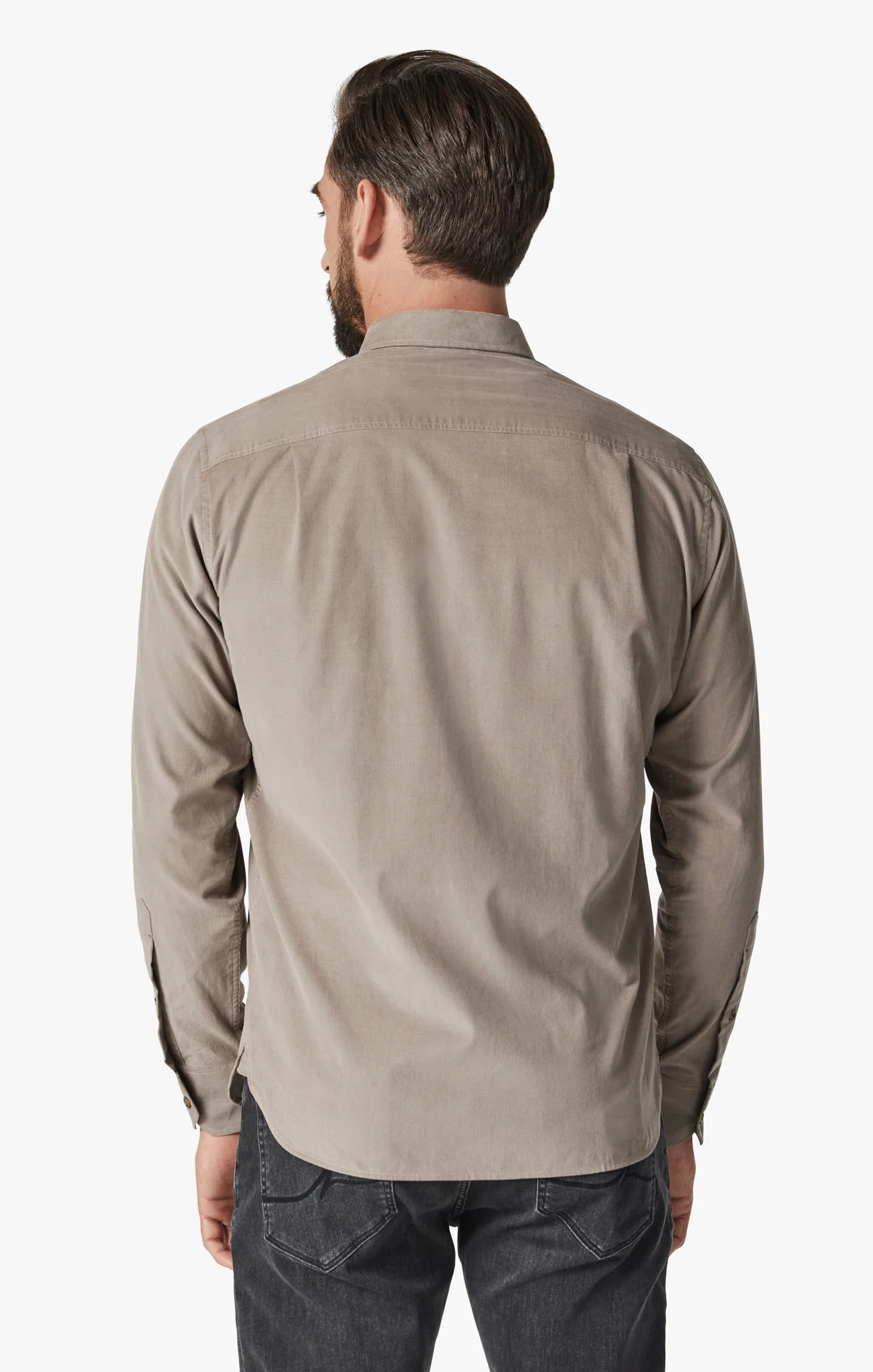 Corduroy Shirt In Beige - Image 3