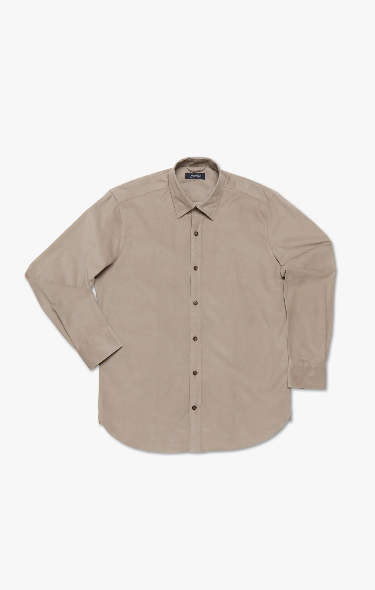Corduroy Shirt In Beige - Image 9