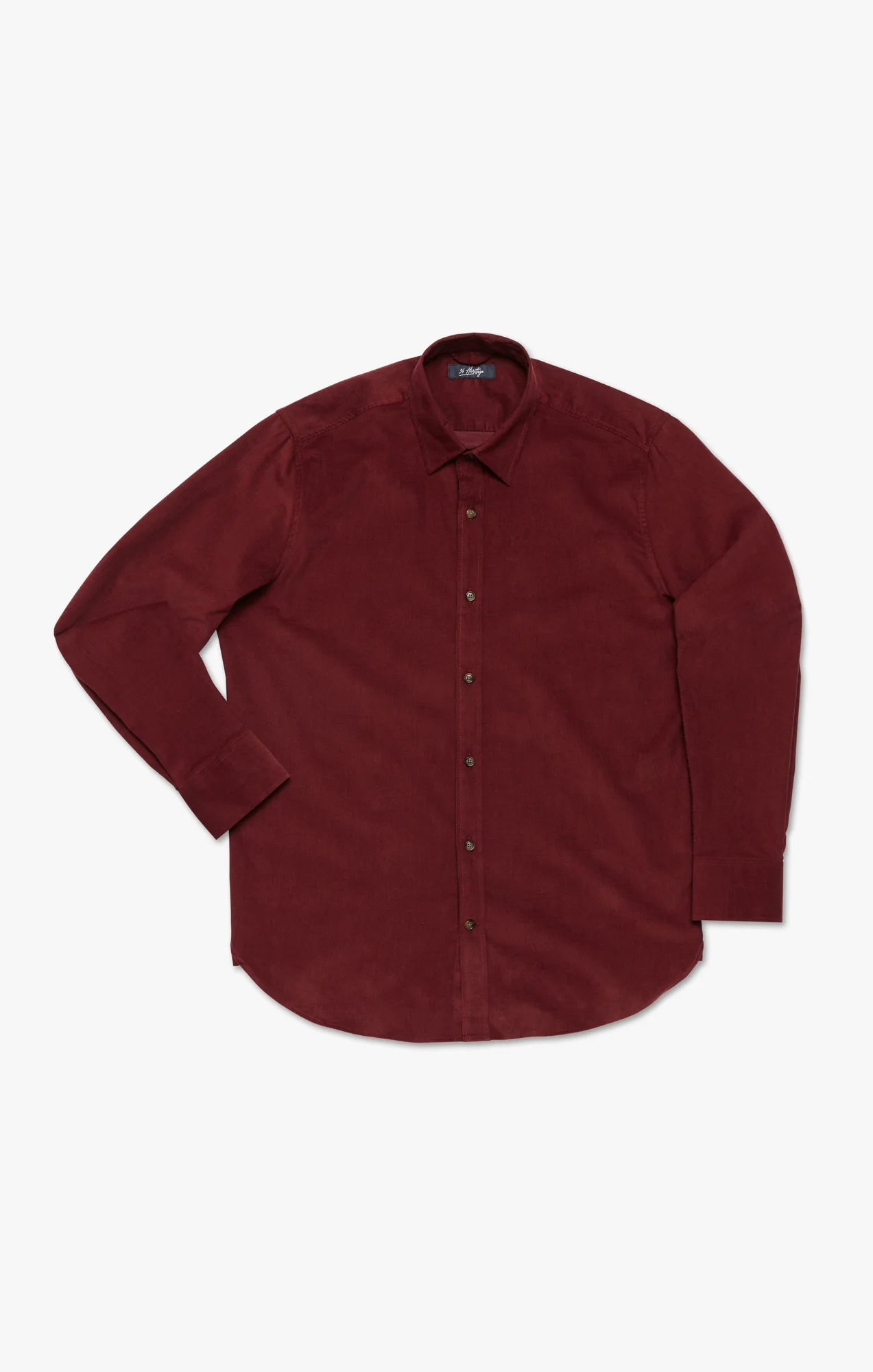 Corduroy Shirt In Bordeaux - Image 8