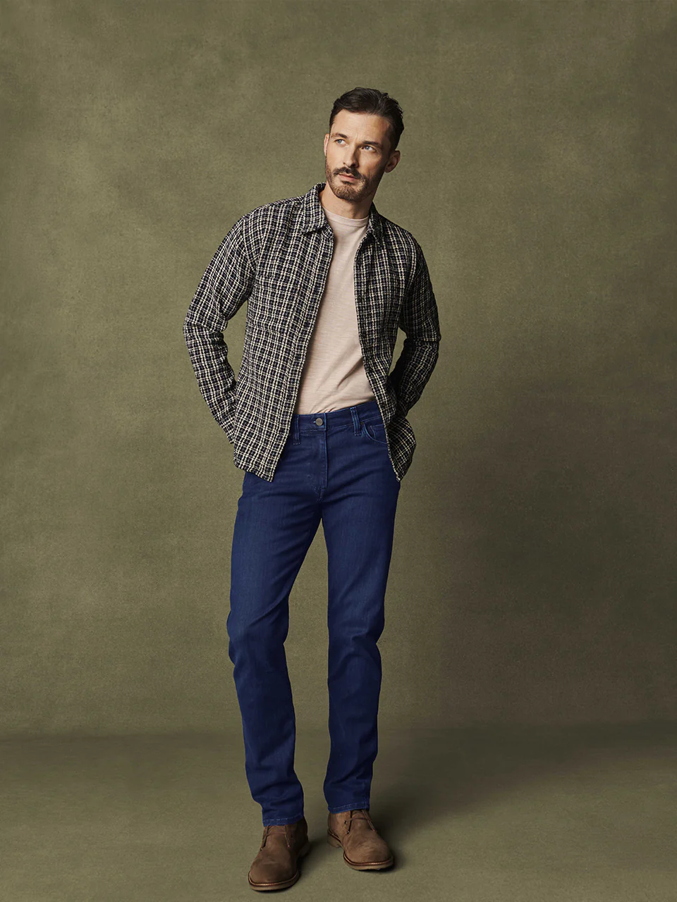 Courage Straight Leg Jeans In Dark Midnight Brushed Urban - Image 9