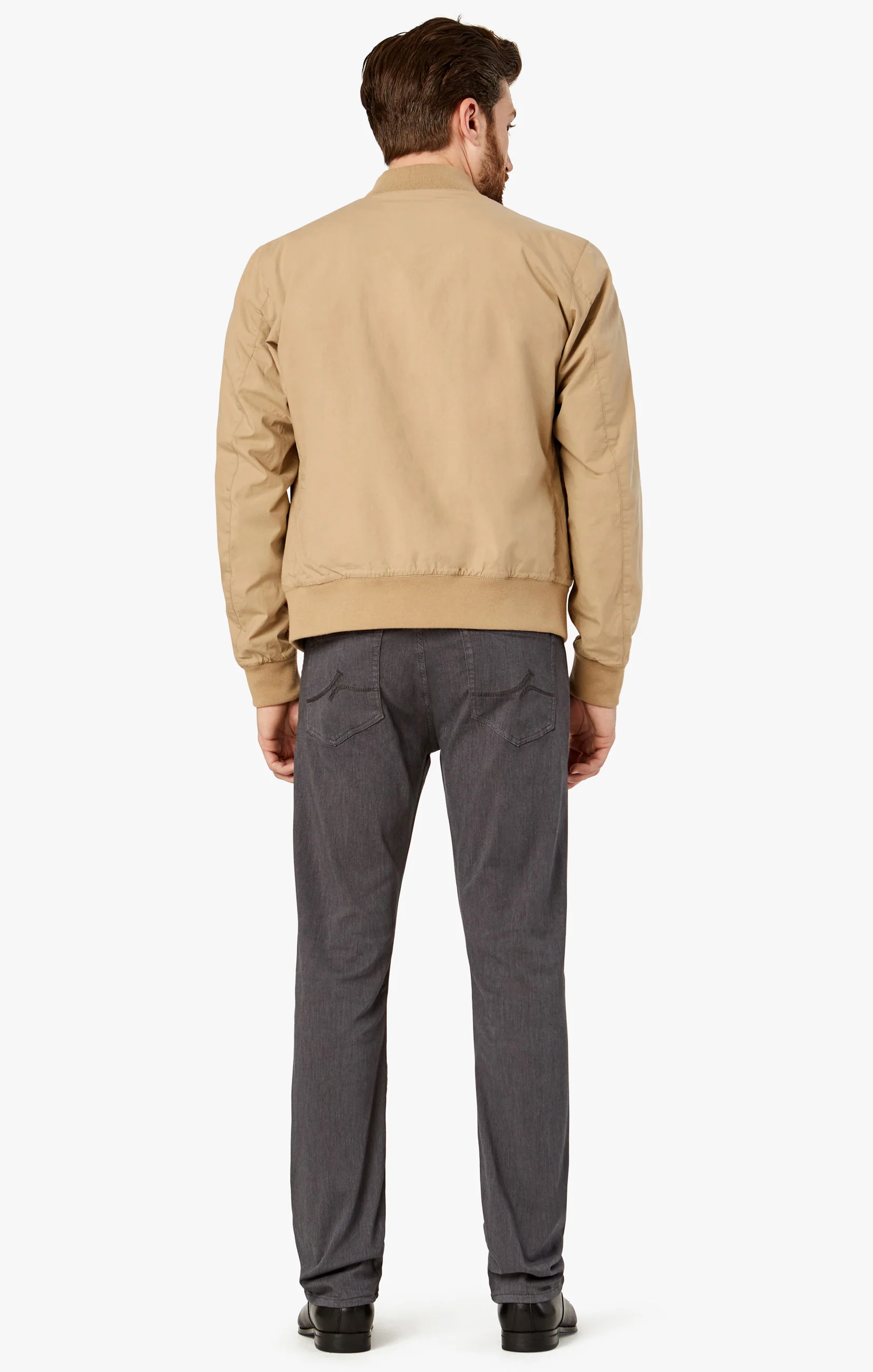 Courage Straight Leg Pants In Grey Diagonal - Image 5