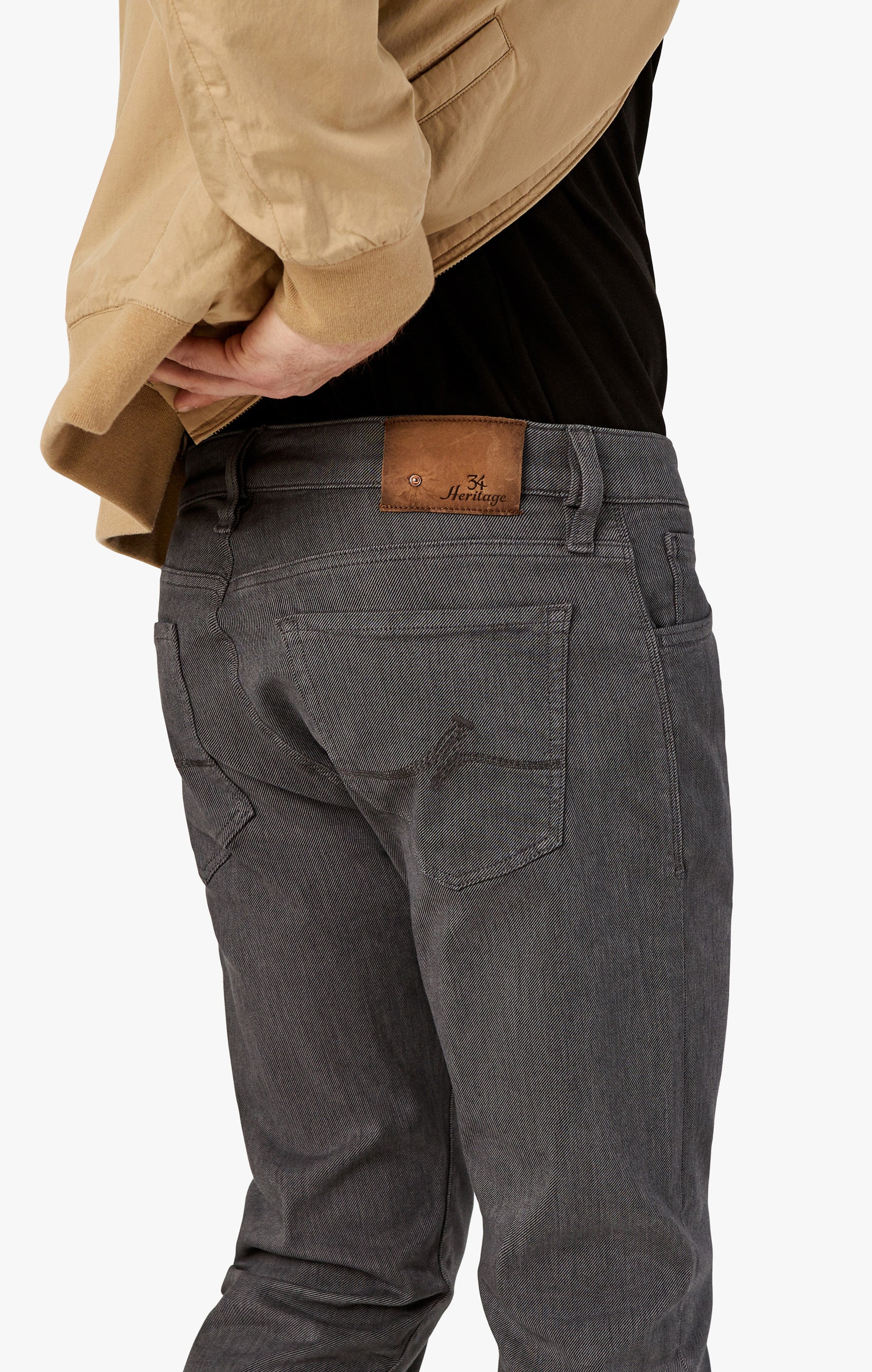 Courage Straight Leg Pants In Grey Diagonal - Image 7