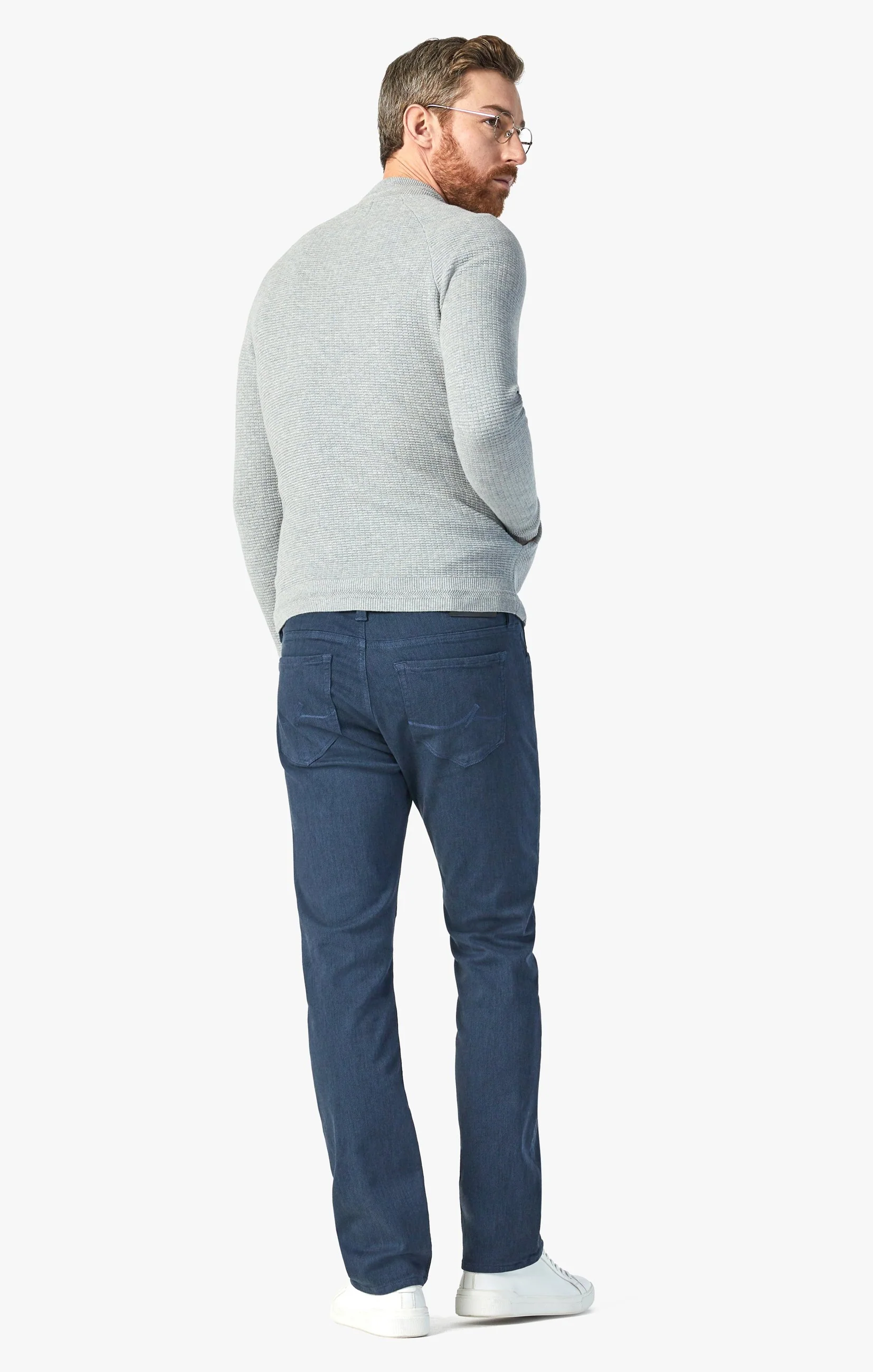 Courage Straight Leg Pants In Insignia Blue Diagonal - Image 4