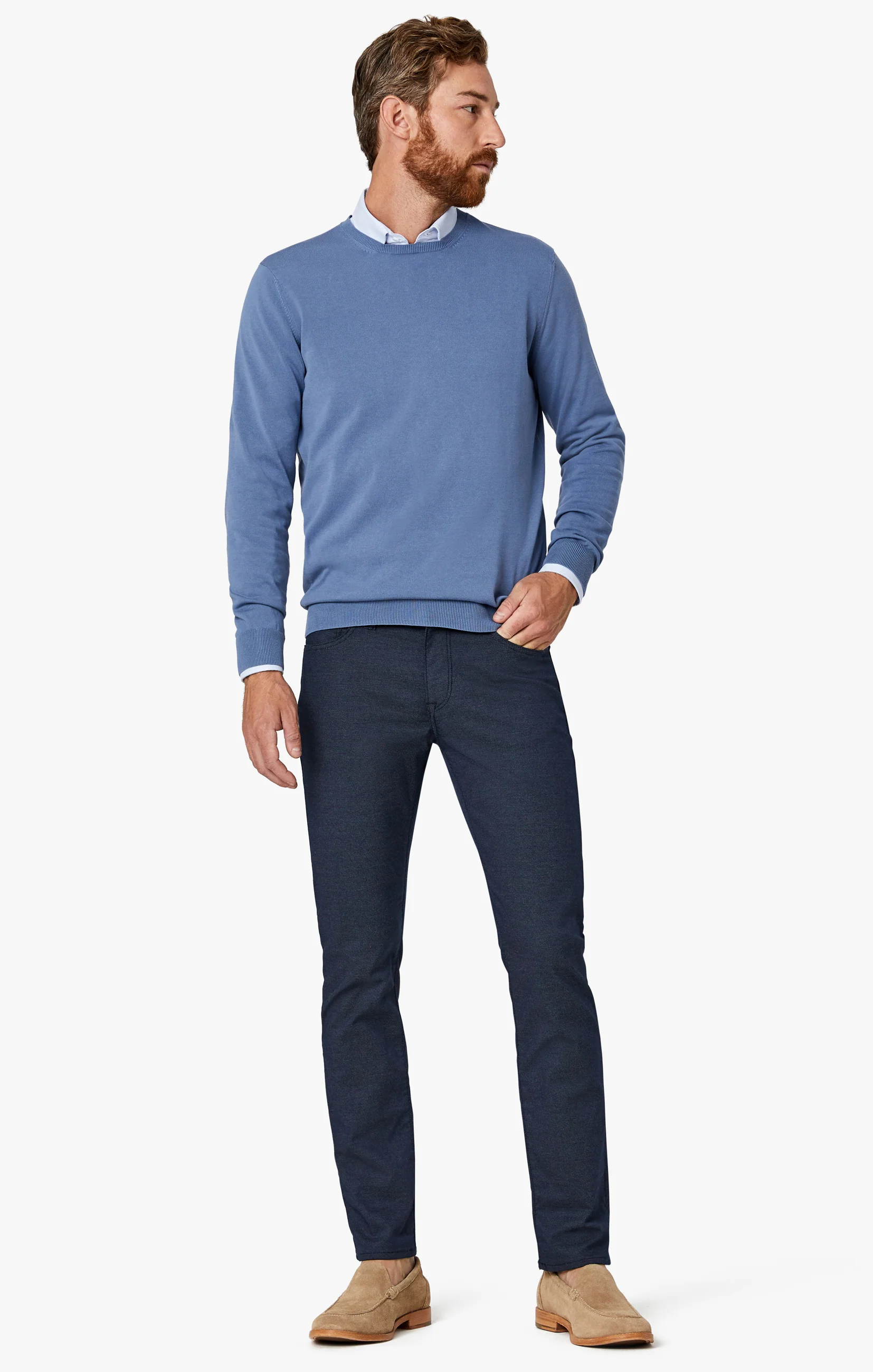 Courage Straight Leg Pants in Navy Coolmax - Image 4