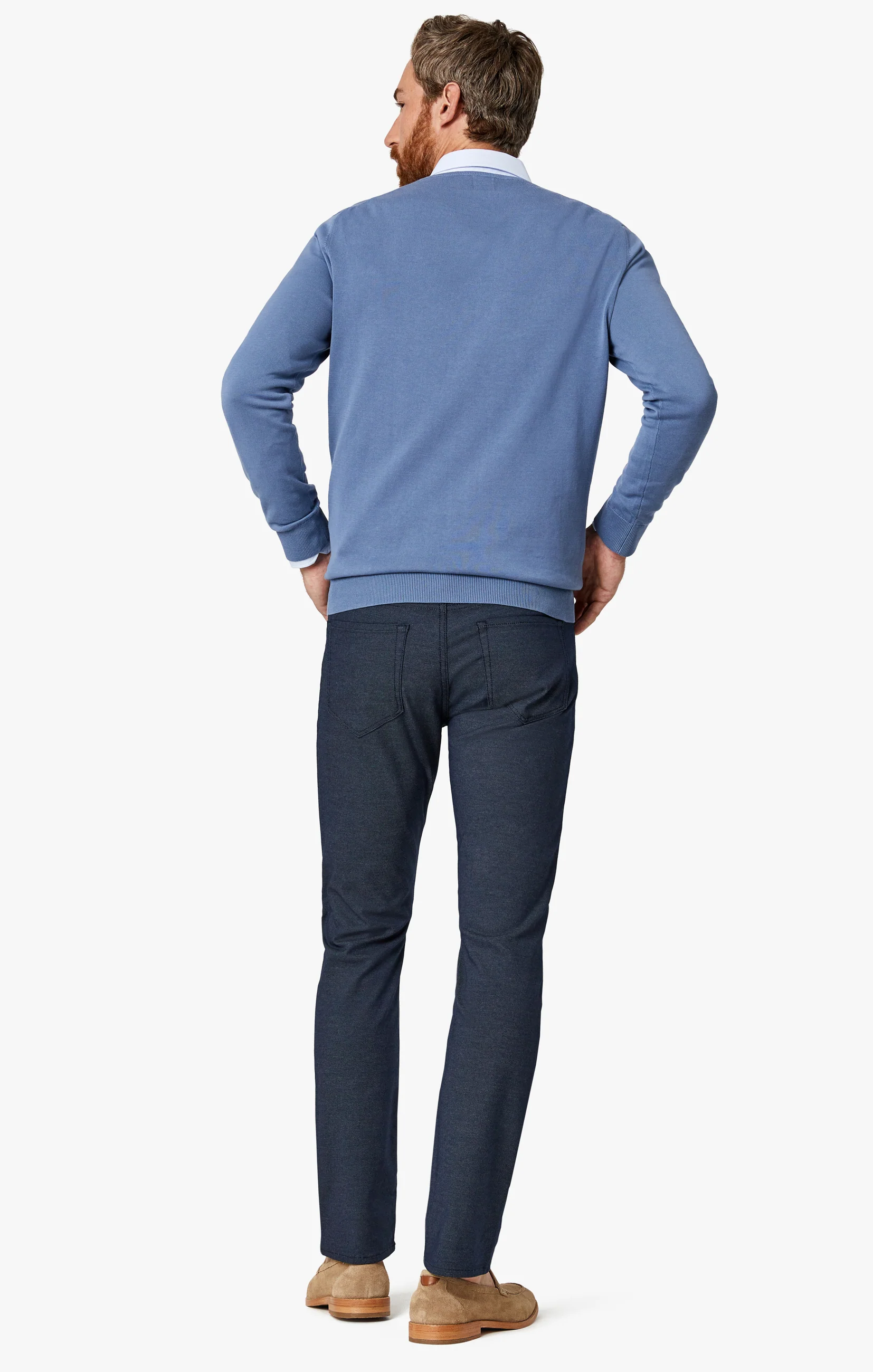 Courage Straight Leg Pants in Navy Coolmax - Image 6