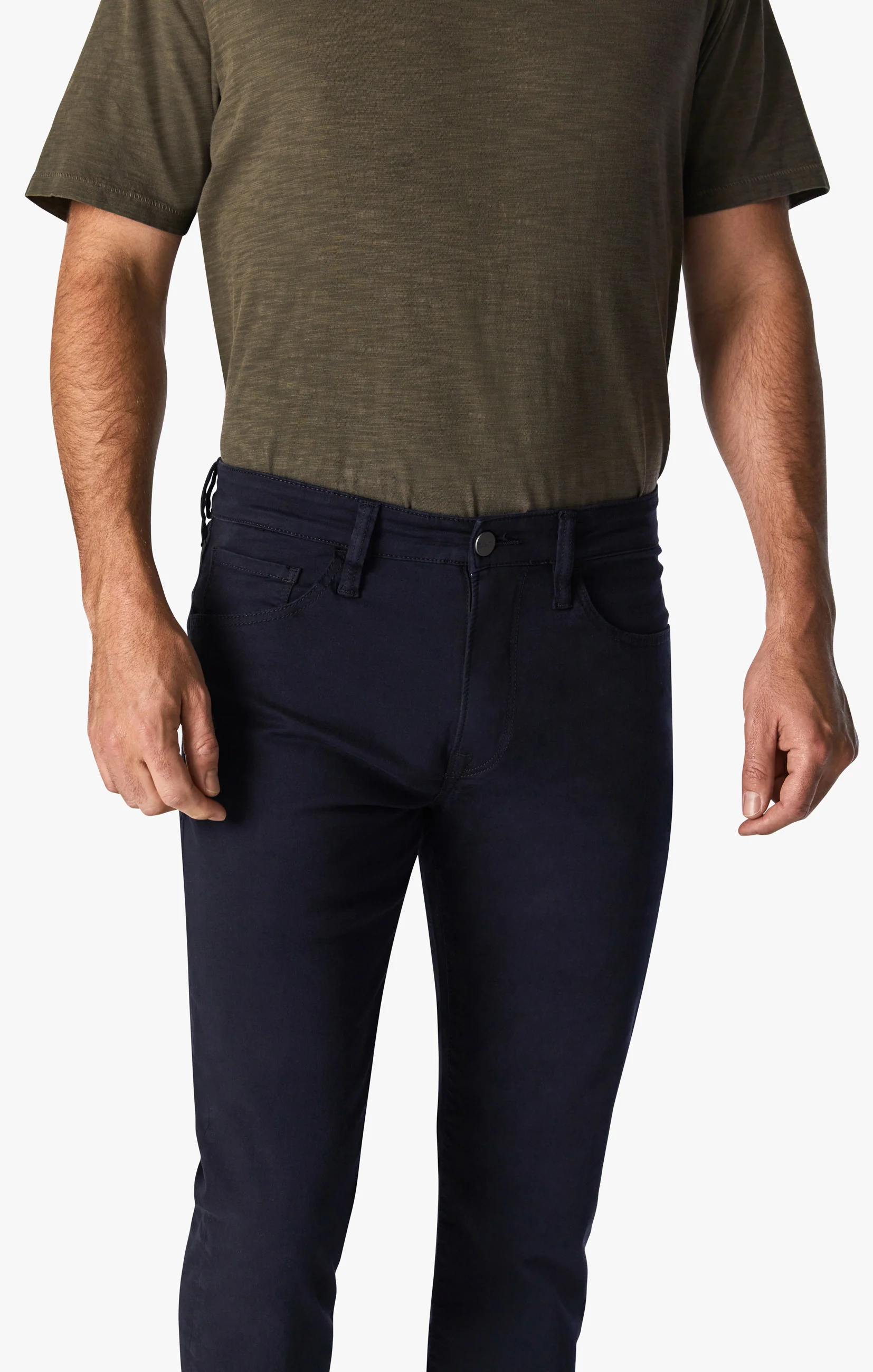 Courage Straight Leg Pants in Navy Twill - Image 3