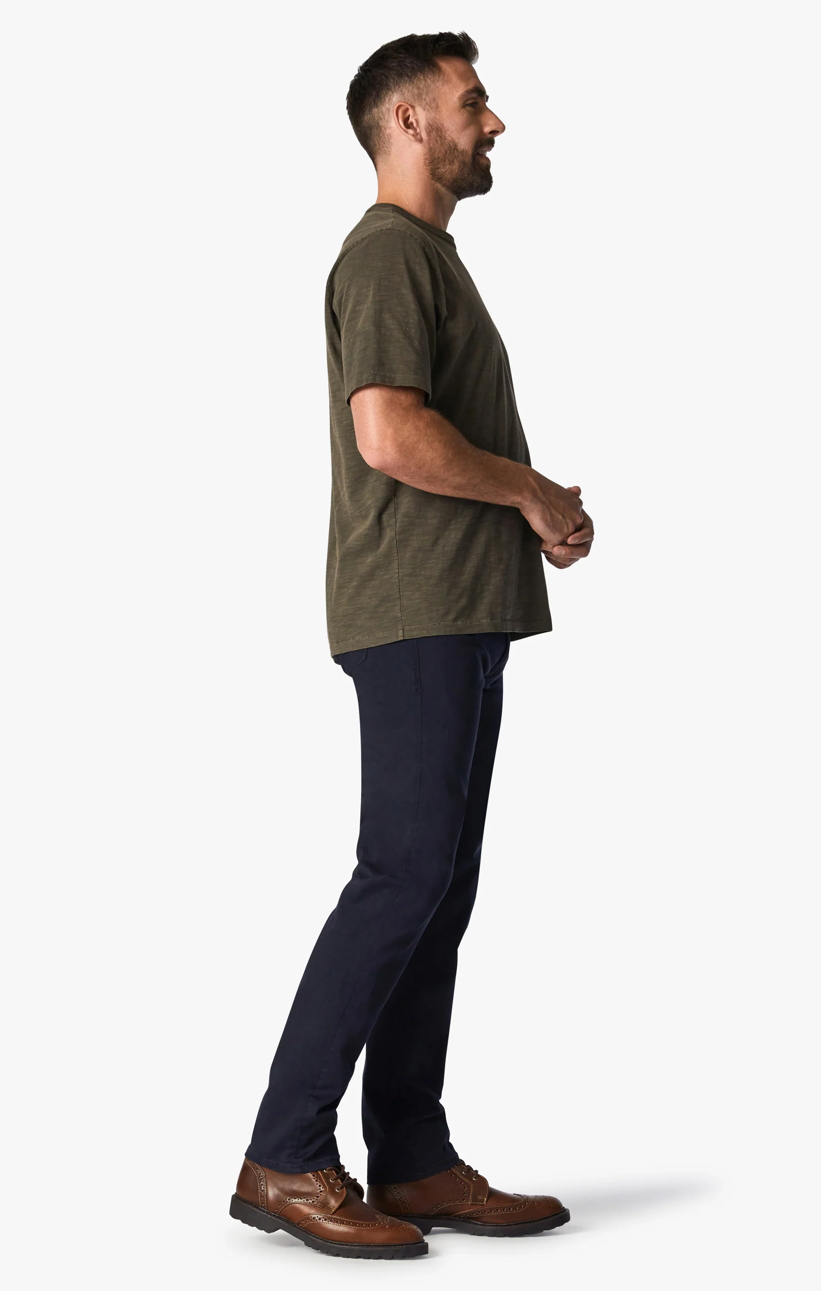 Courage Straight Leg Pants in Navy Twill - Image 6