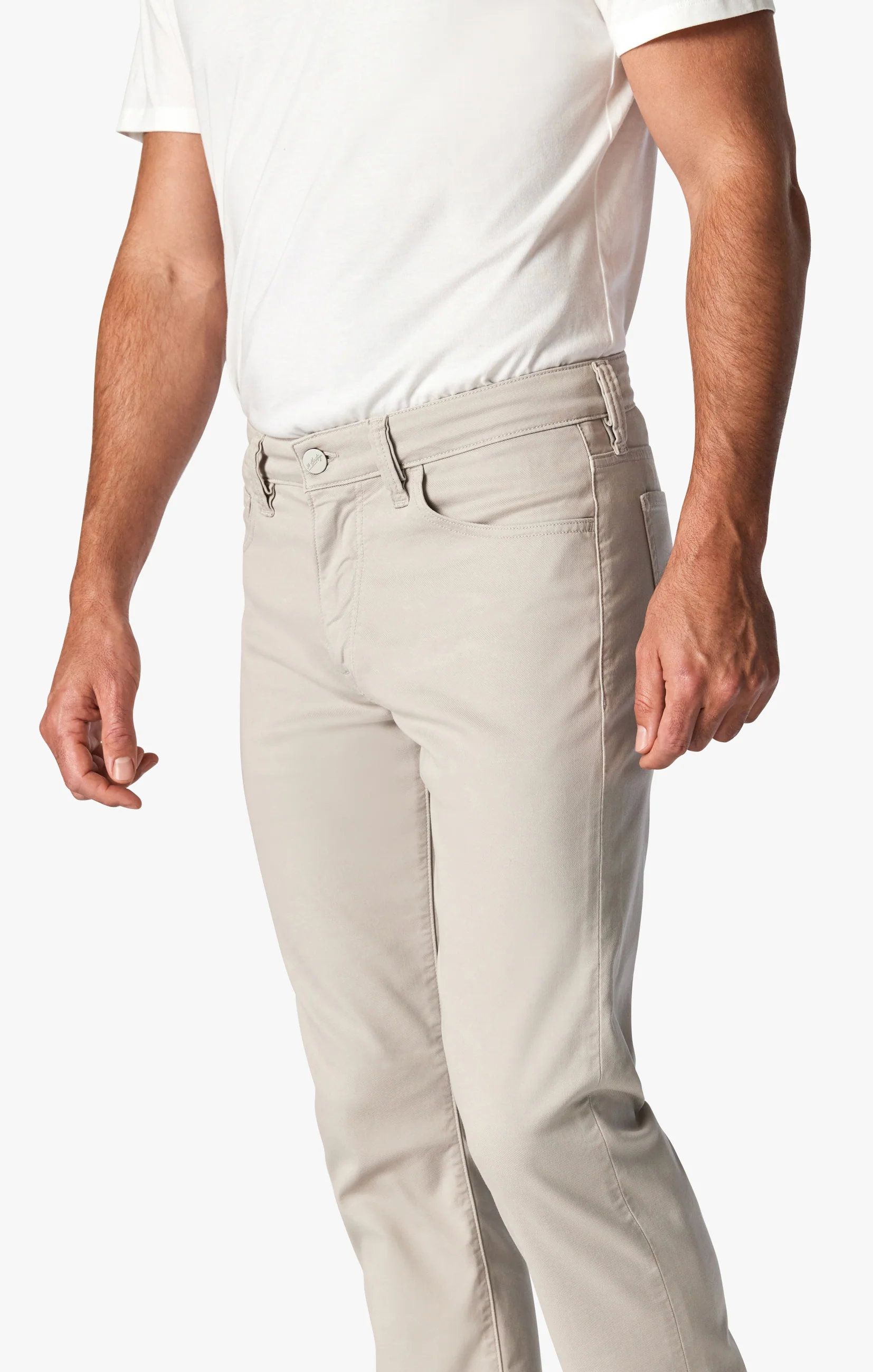 Courage Straight Leg Pants In Oyster Summer Coolmax - Image 4