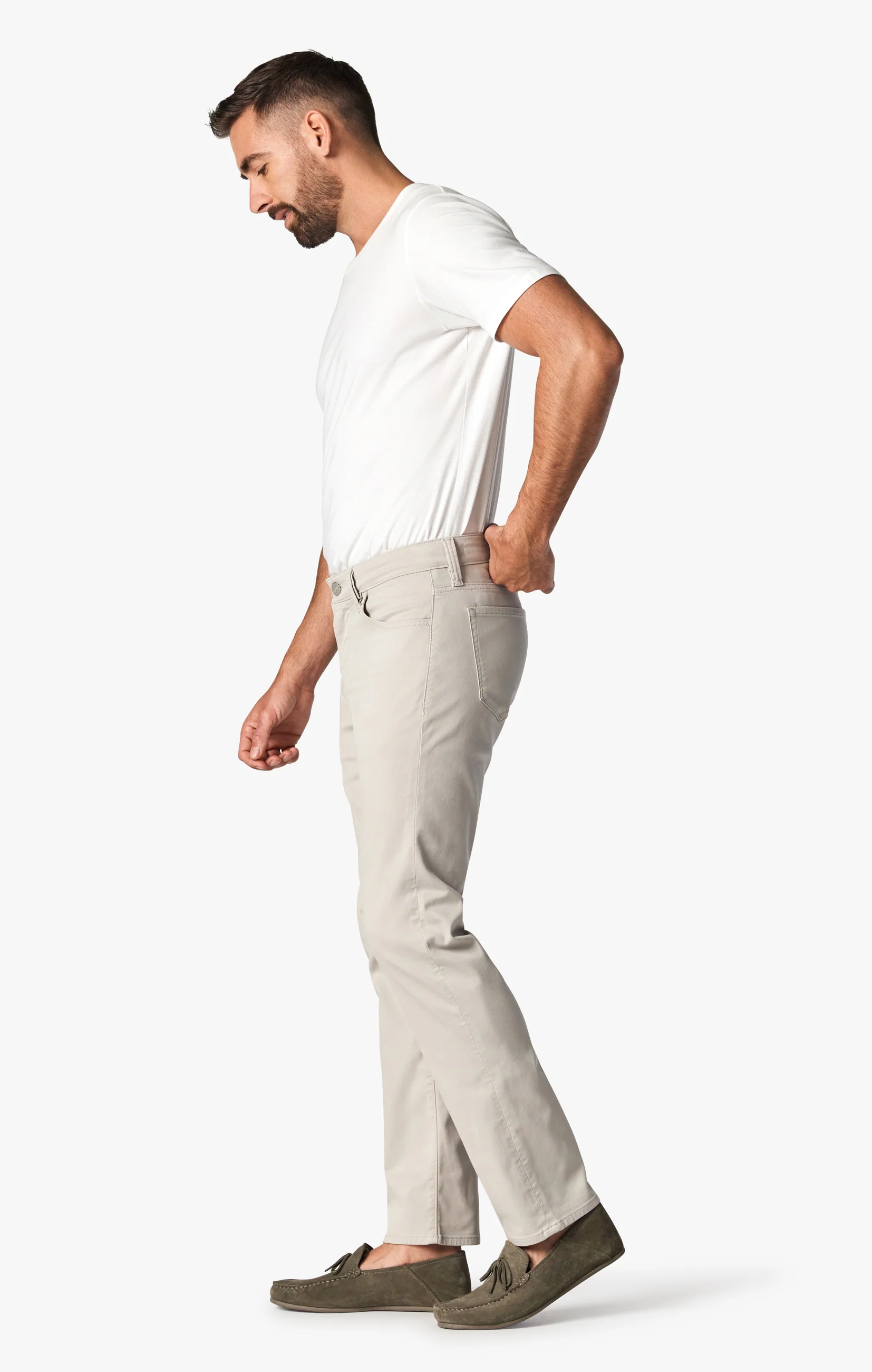 Courage Straight Leg Pants In Oyster Summer Coolmax - Image 6