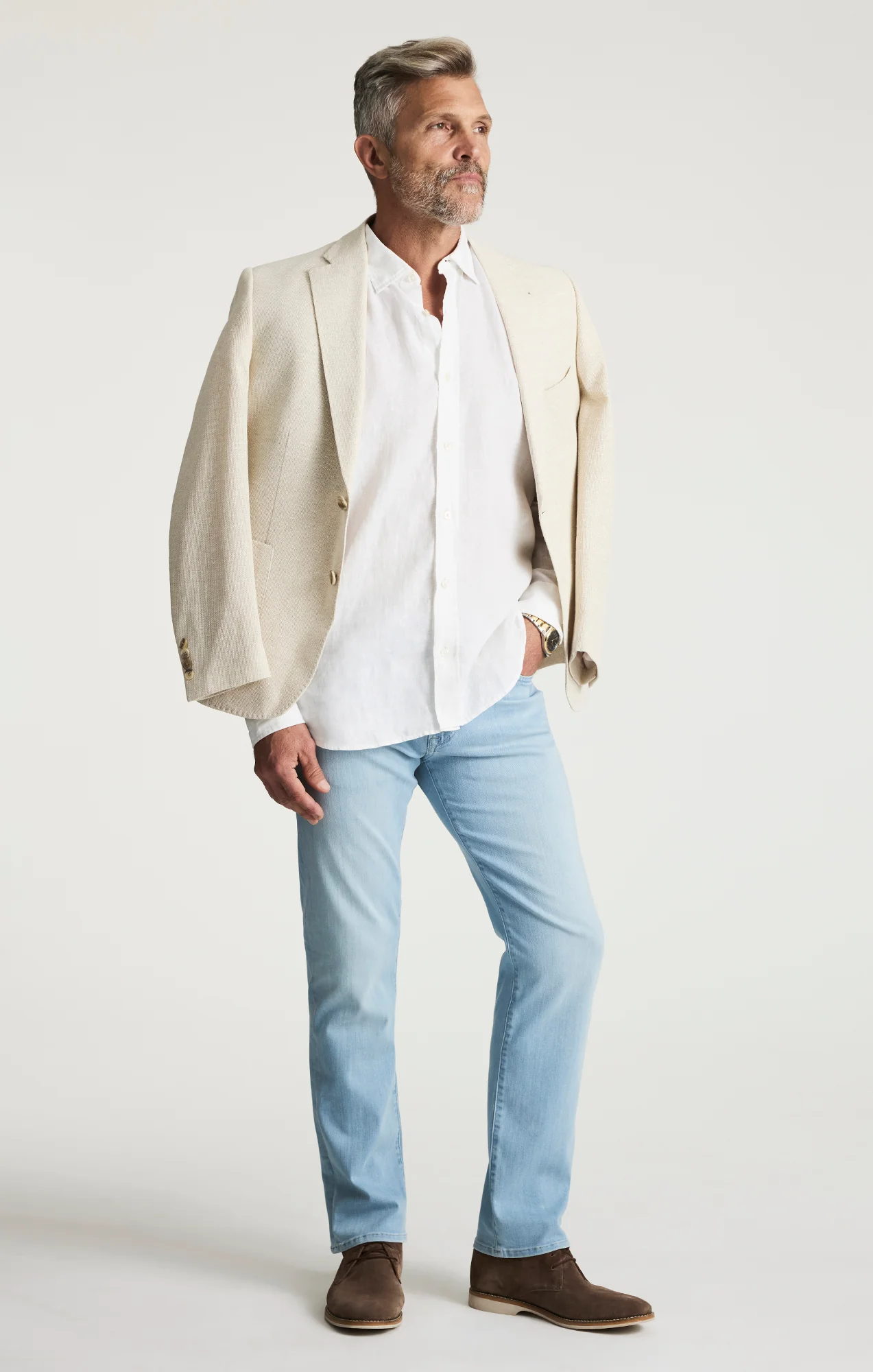 Courage Straight Leg Jeans In Bleached Urban