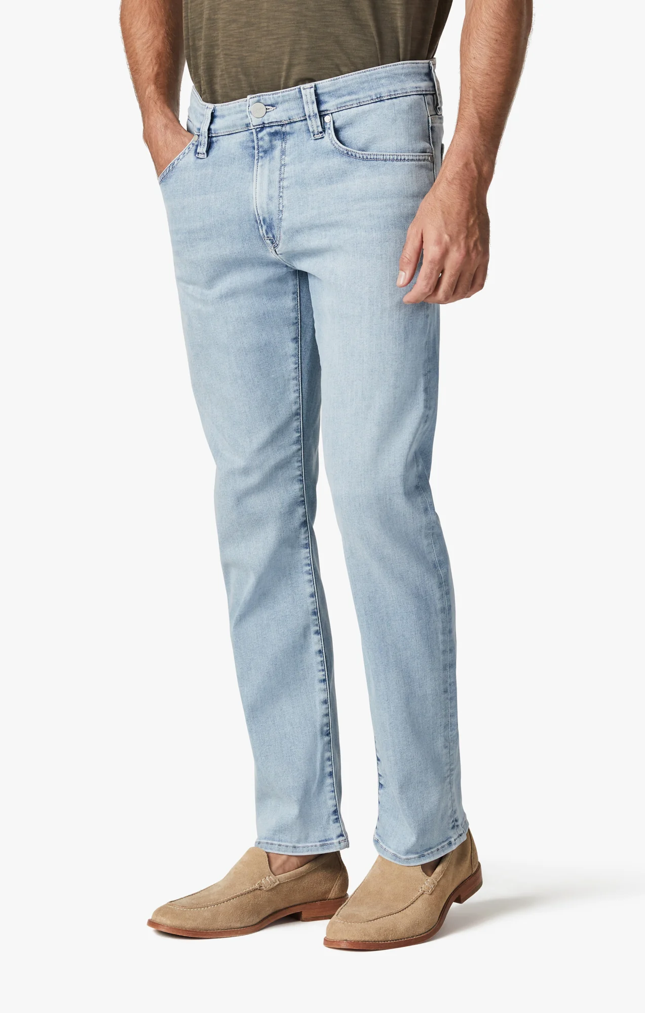 Courage Straight Leg Jeans In Bleached Urban - Image 3