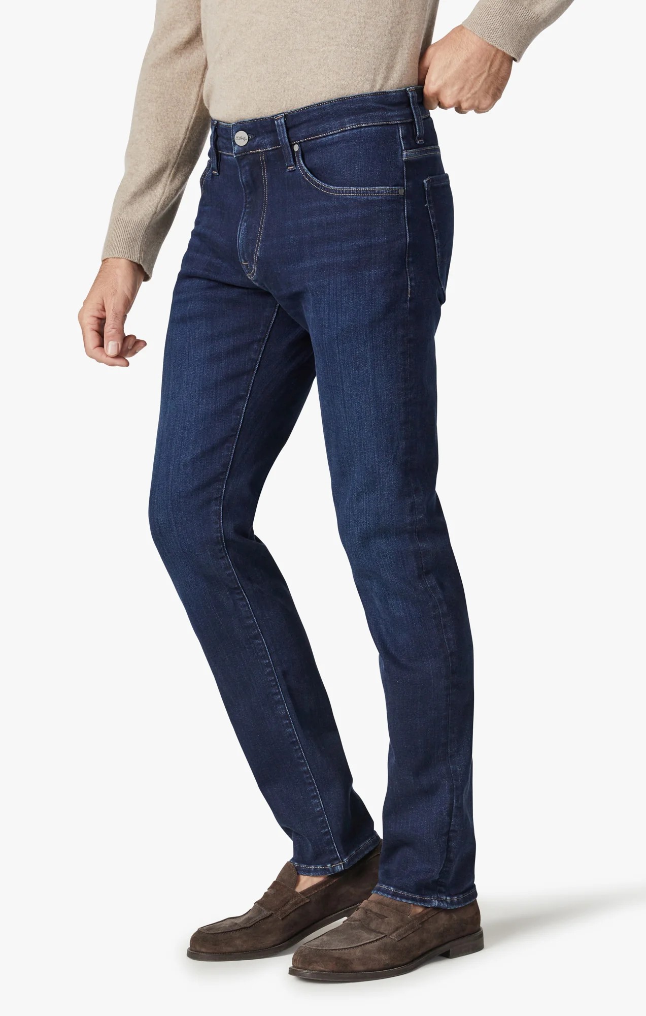 Courage Straight Leg Jeans In Dark Brushed Organic - Image 3