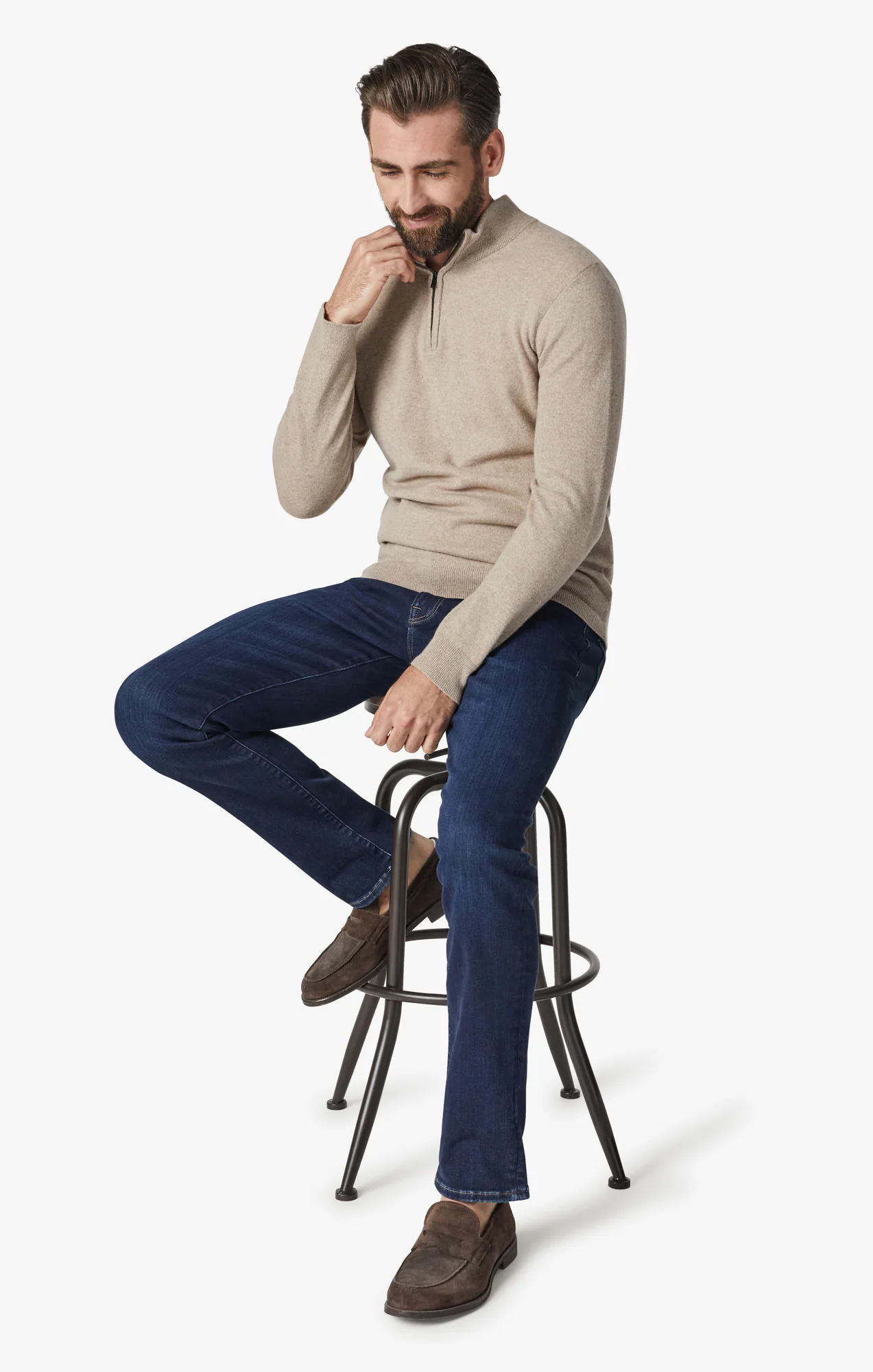 Courage Straight Leg Jeans In Dark Brushed Organic - Image 6