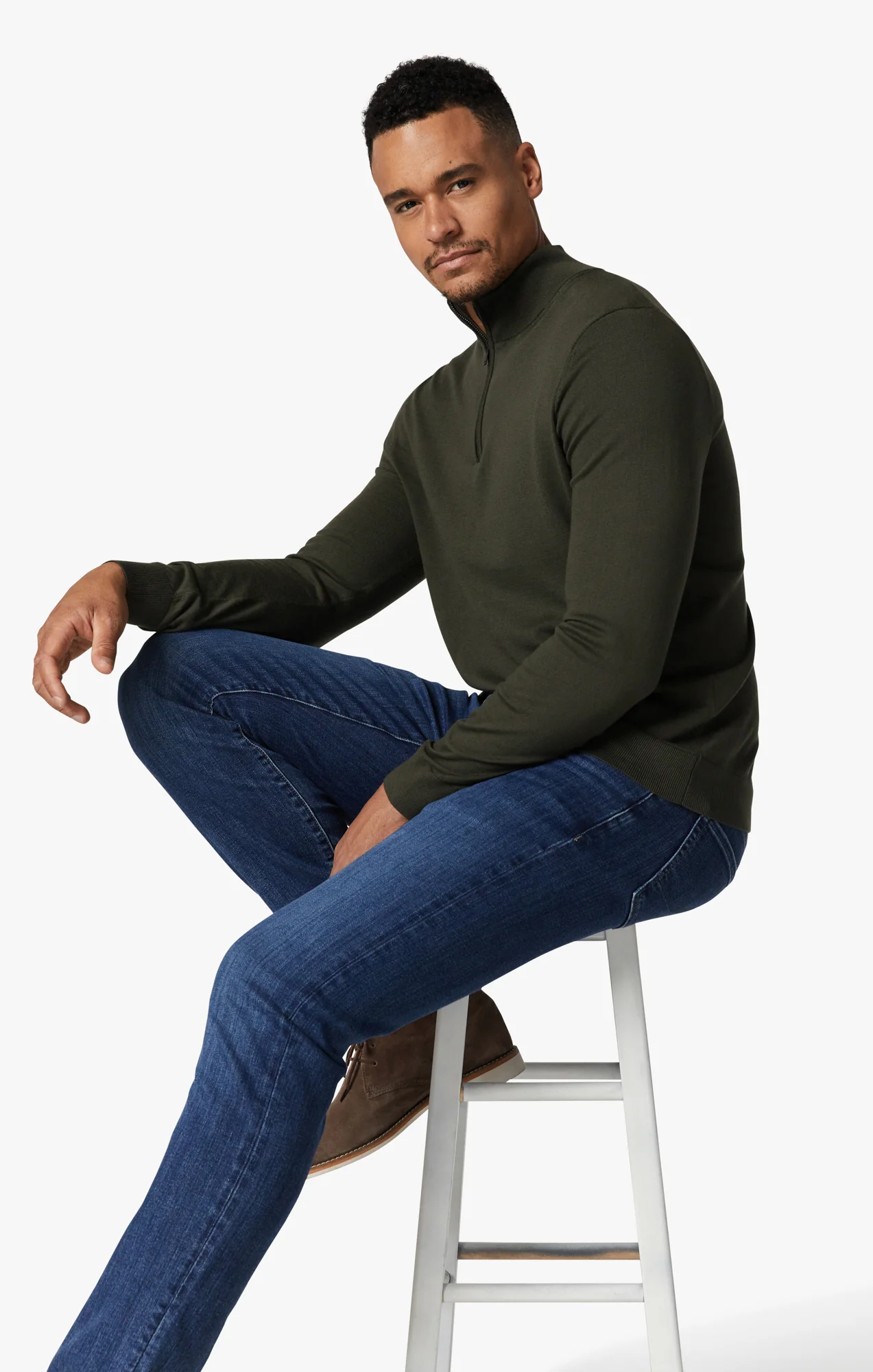 Courage Straight Leg Jeans in Deep Brushed Organic - Image 6