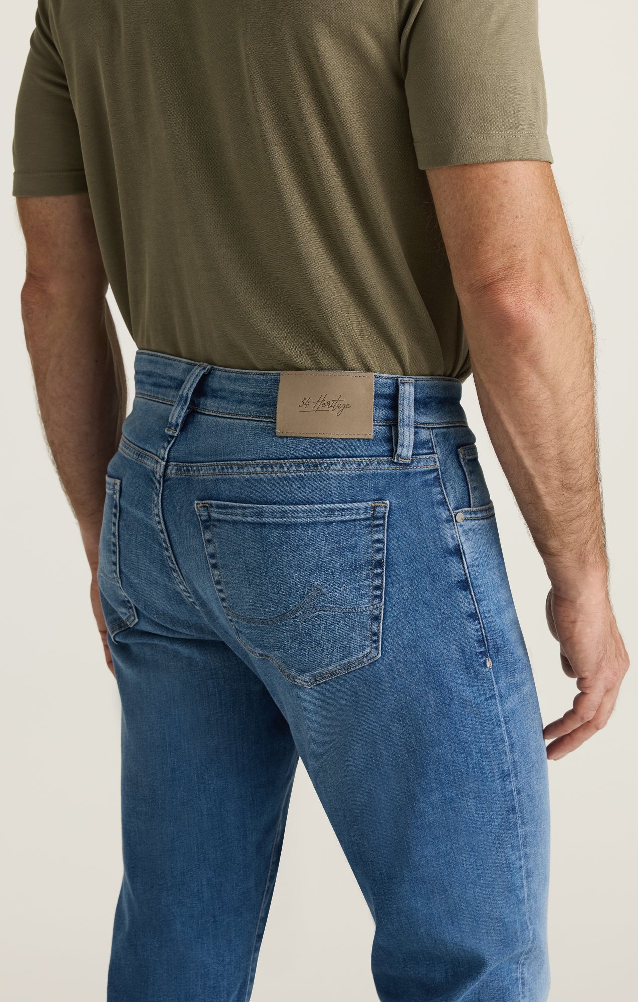 Courage Straight Leg Jeans in Light Brushed Aerodenim - Image 3