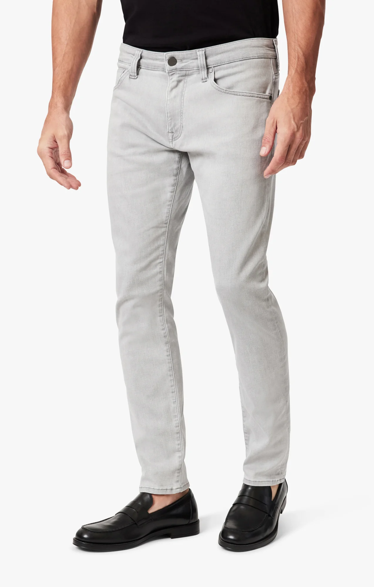 Courage Straight Leg Jeans In Light Grey Refined - Image 3