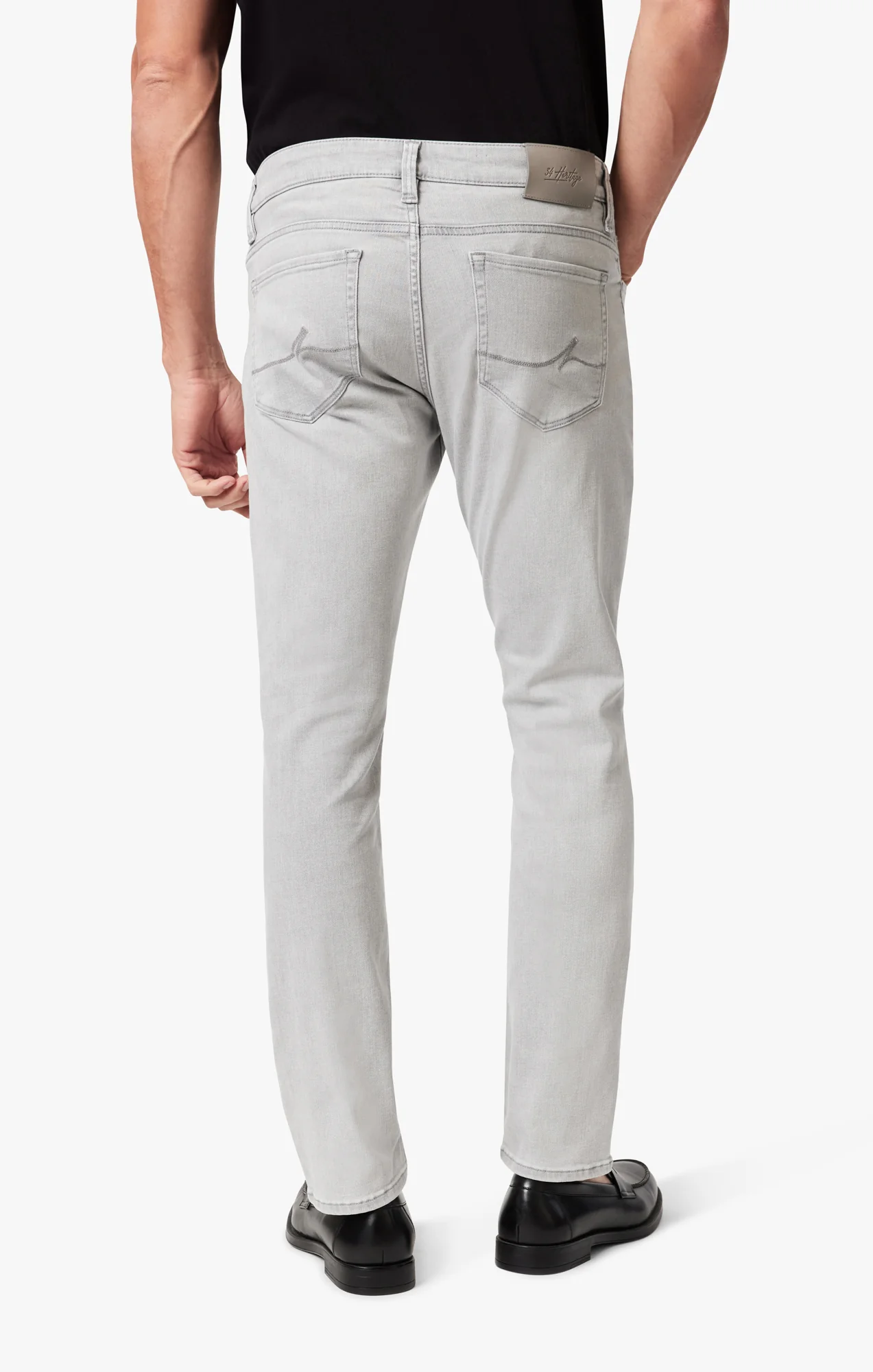 Courage Straight Leg Jeans In Light Grey Refined - Image 4