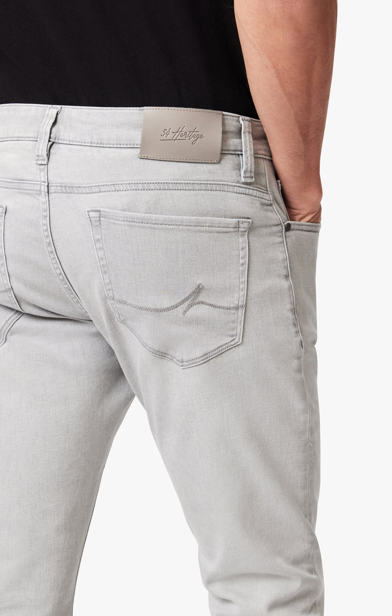 Courage Straight Leg Jeans In Light Grey Refined - Image 5