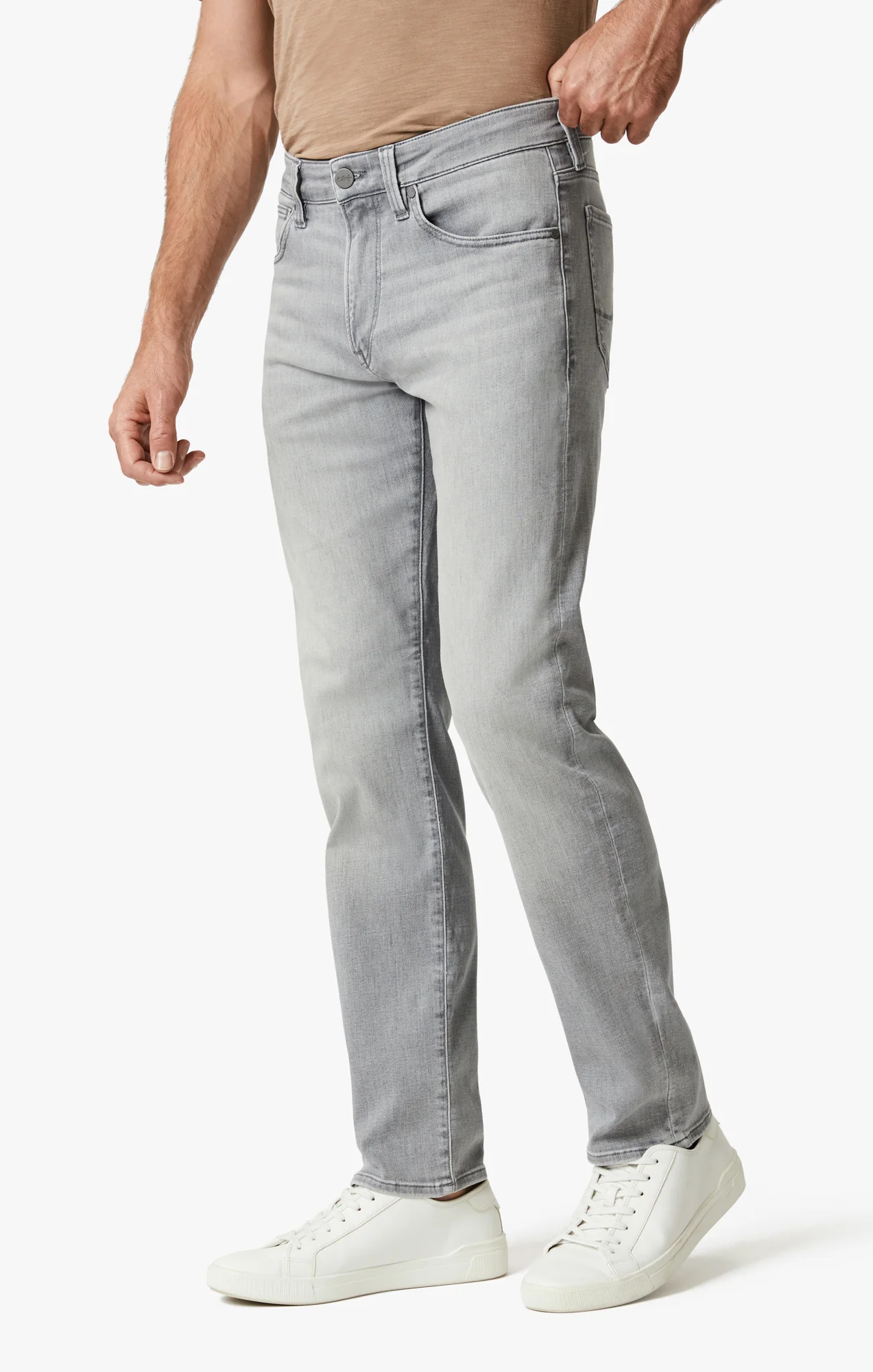 Courage Straight Leg Jeans In Light Grey Urban - Image 3