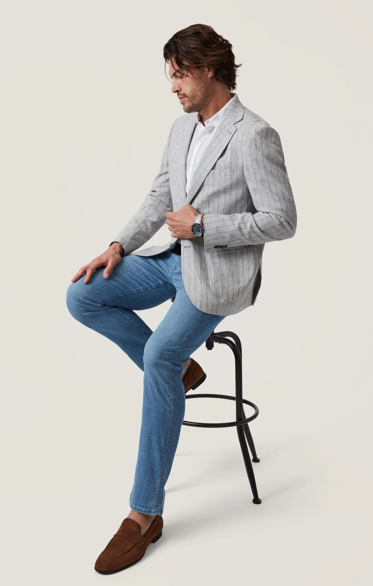 Courage Straight Leg Jeans in Mid Blue Kona - Image 6