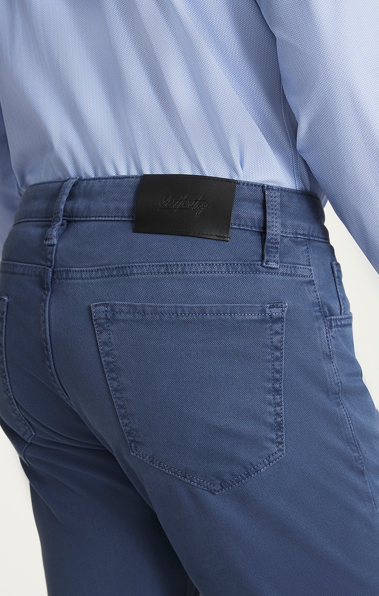 Courage Straight Leg Pants in Blue Honeycomb - Image 3