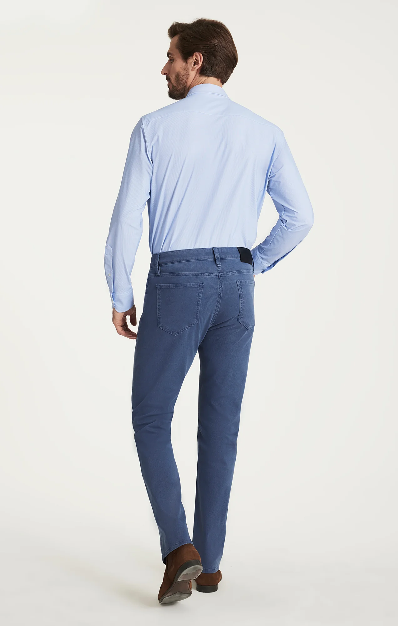 Courage Straight Leg Pants in Blue Honeycomb - Image 4