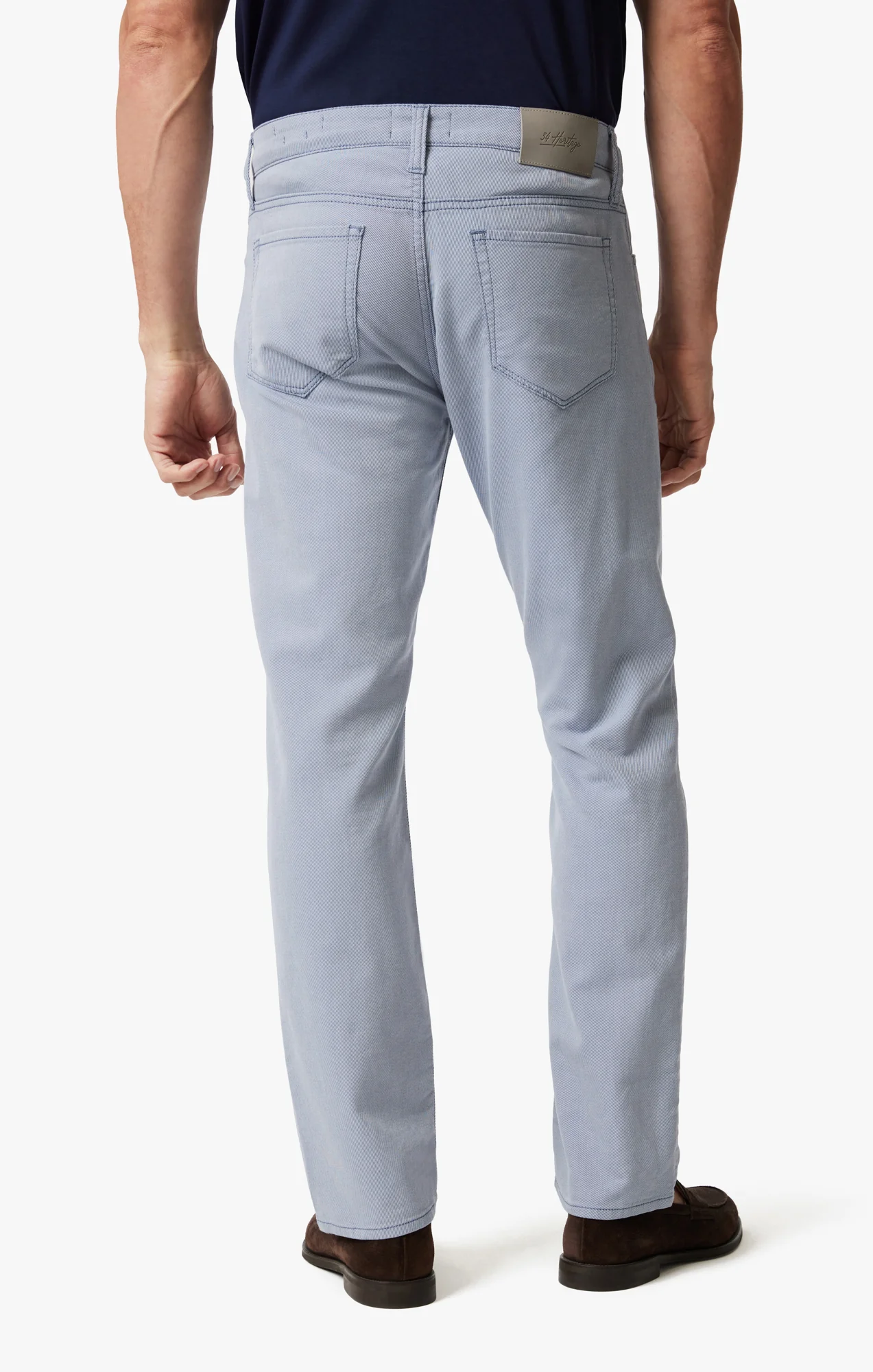 Courage Straight Leg Pants In Blue Refined Twill - Image 4