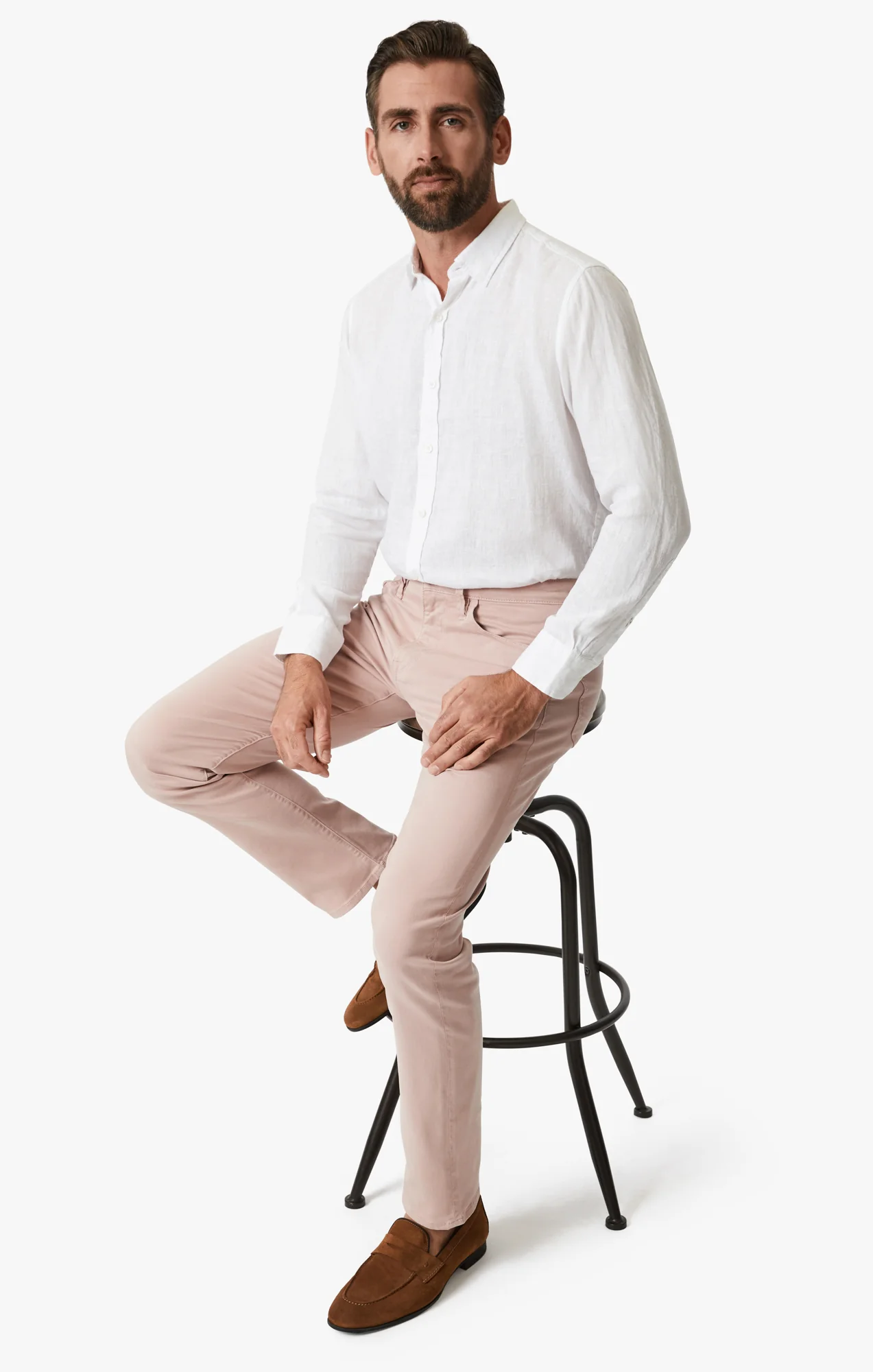 Courage Straight Leg Pants In Blushed Twill - Image 6