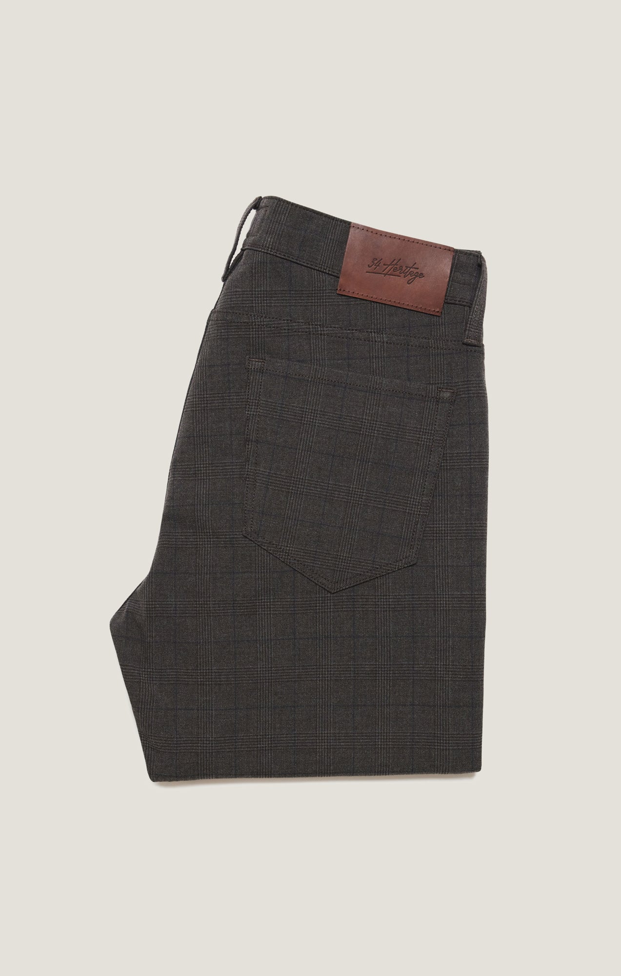 Courage Straight Leg Pants in Brown Elite Check - Image 10