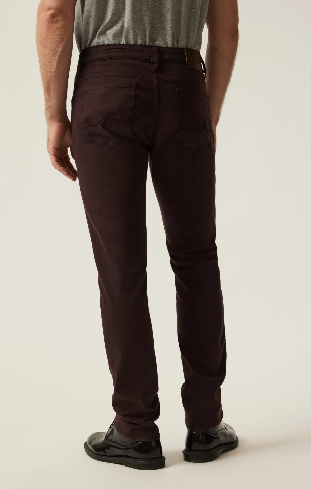 Courage Straight Leg Pants in Burgundy Twill - Image 4