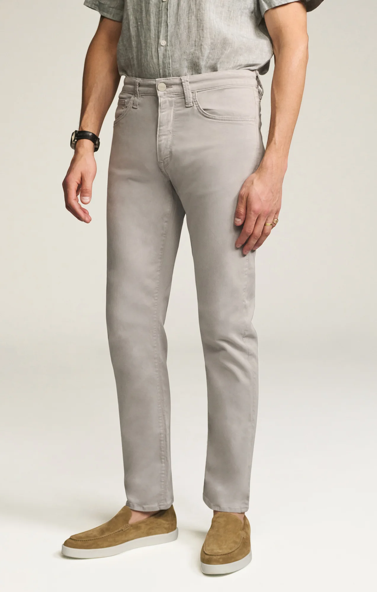 Courage Straight Leg Pants in Cement Twill - Image 2