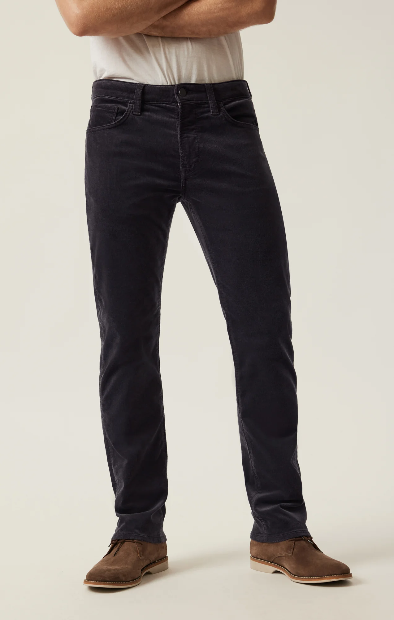 Courage Straight Leg Pants in Charcoal Cord - Image 2