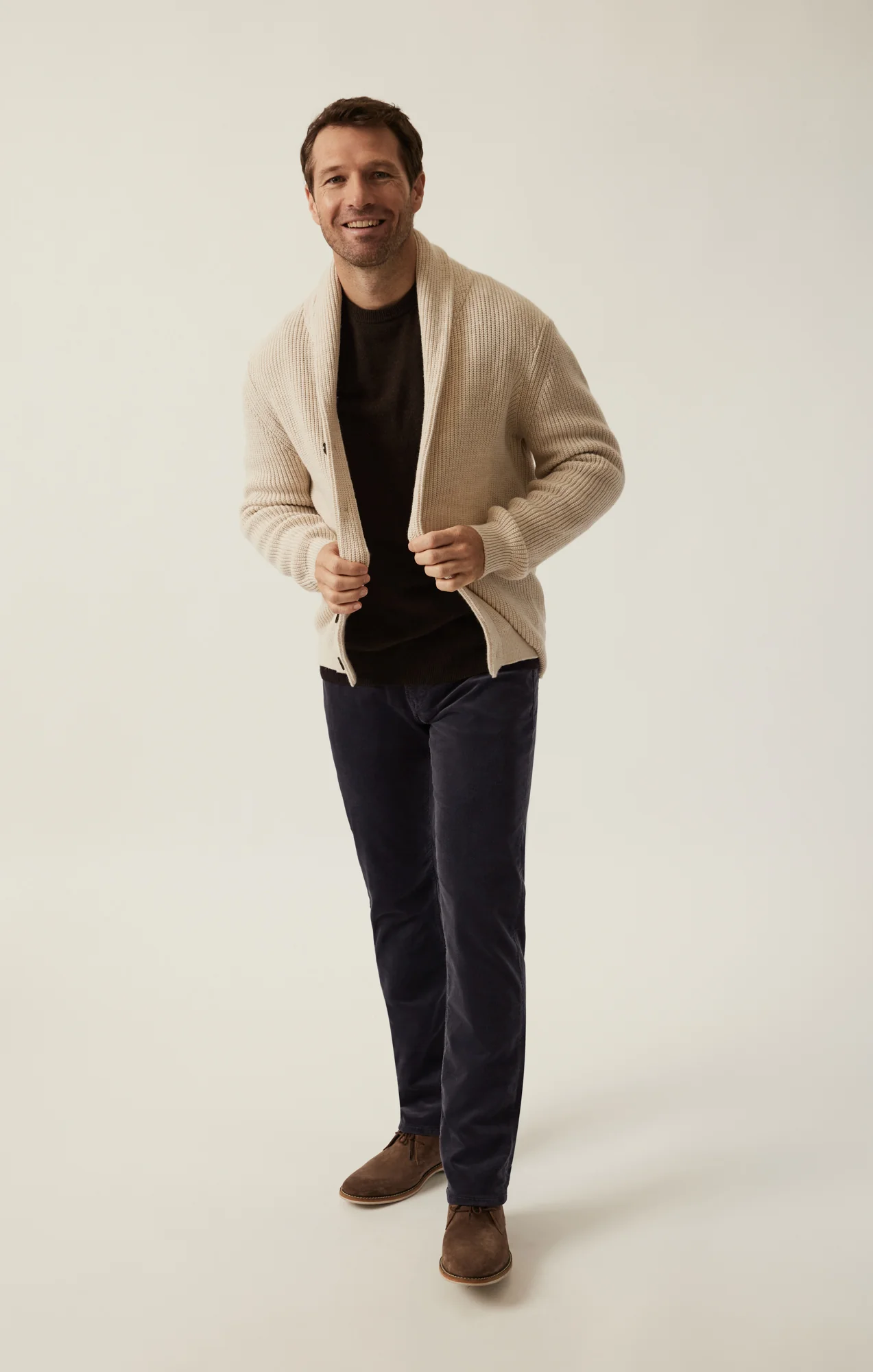 Courage Straight Leg Pants in Charcoal Cord - Image 6