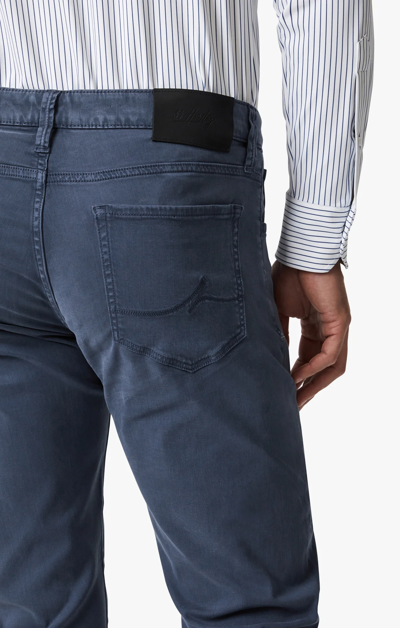 Courage Straight Leg Pants In Dark Denim Twill - Image 5