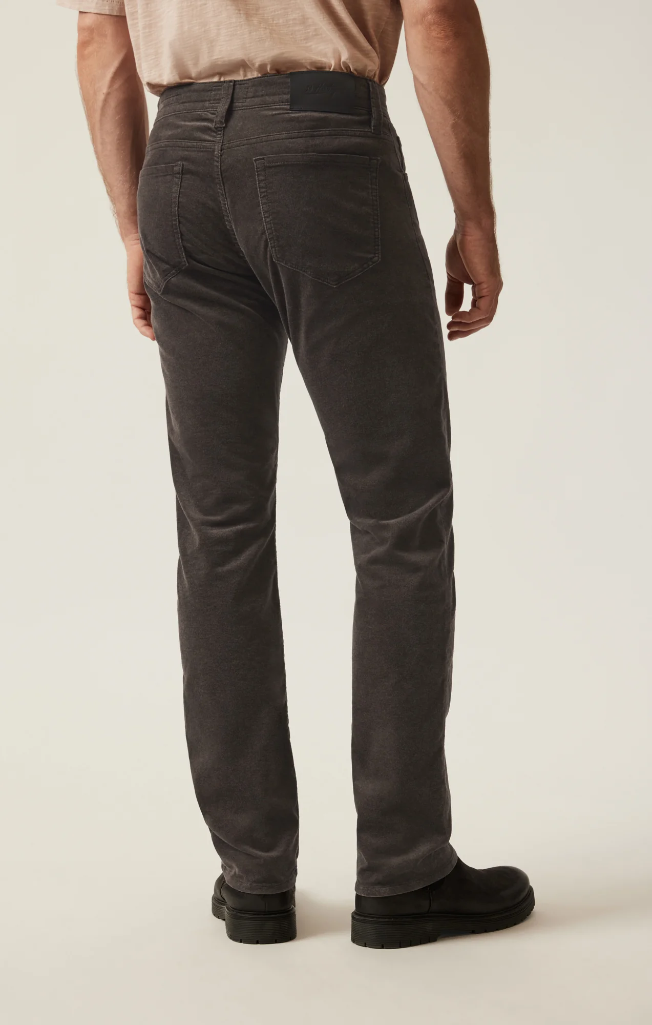 Courage Straight Leg Pants in Dark Olive Moleskin - Image 4