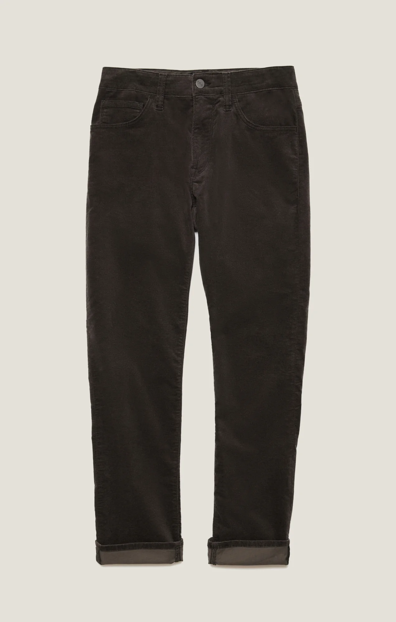 Courage Straight Leg Pants in Dark Olive Moleskin - Image 7