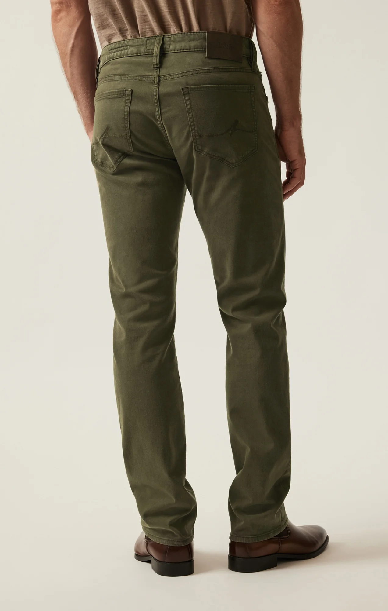 Courage Straight Leg Pants in Dark Olive Twill - Image 7