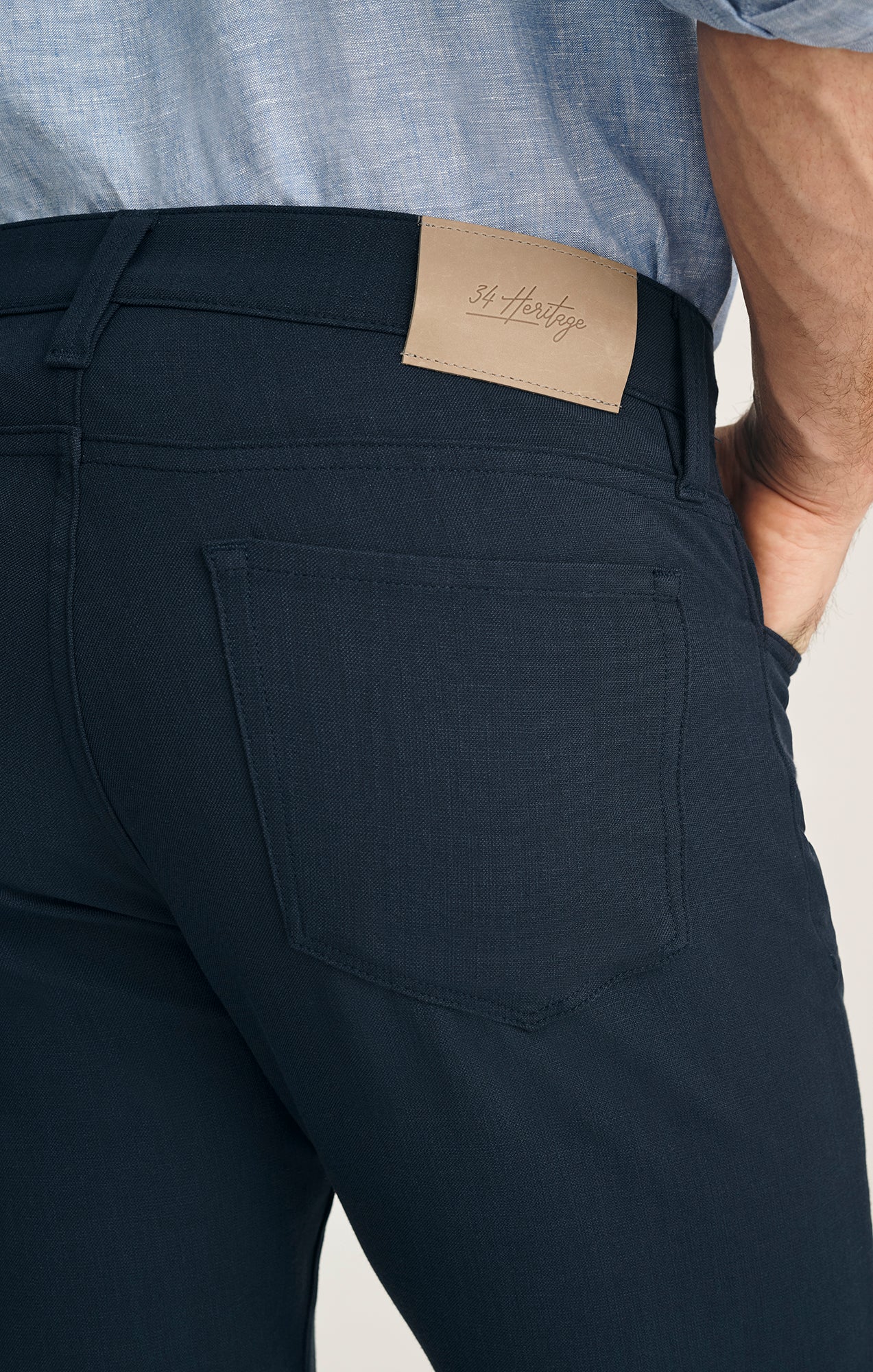 Courage Straight Leg Pants In Deep Ocean Cross Twill - Image 4