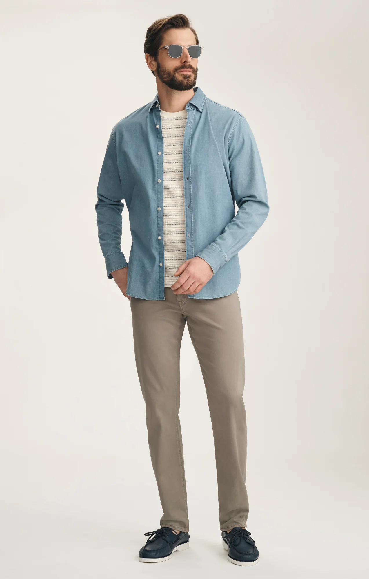 Courage Straight Leg Pants In Driftwood Twill