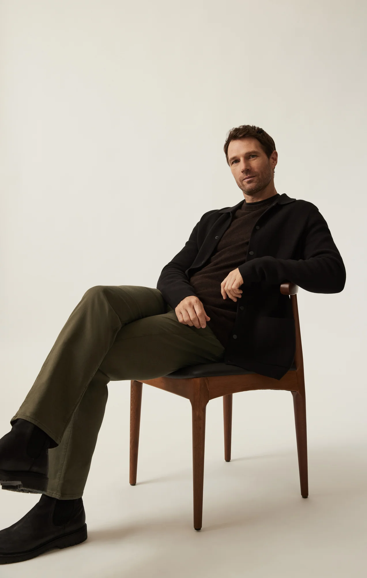 Courage Straight Leg Pants in Dusky Green Coolmax - Image 6