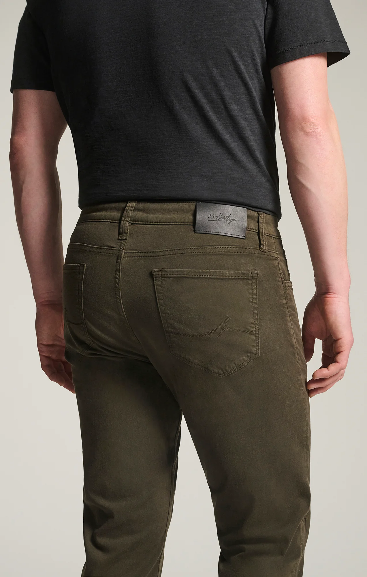 Courage Straight Leg Pants in Green Cactus Twill - Image 3